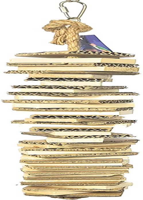 Birds LOVE Chew-Tastic Tower of Shredded Fun for African Greys, Amazons, Eclectus, Cockatoos, Macaws and Similar Sized Birds Animals & Pet Supplies > Pet Supplies > Bird Supplies > Bird Toys Birds LOVE Single Strand Large - Natural