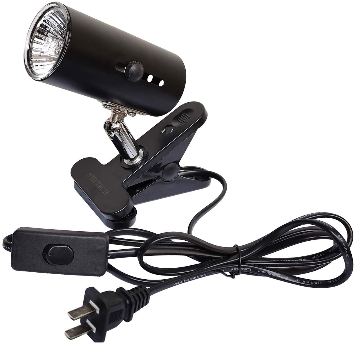 STBTECH Heat Lamp for Reptiles Turtle,Clamp Lamp Holder with 50W Halogen Bulb,Heating Lamp for Reptile and Amphibian Habitat Basking Animals & Pet Supplies > Pet Supplies > Reptile & Amphibian Supplies > Reptile & Amphibian Habitat Heating & Lighting STBTECH Short neck