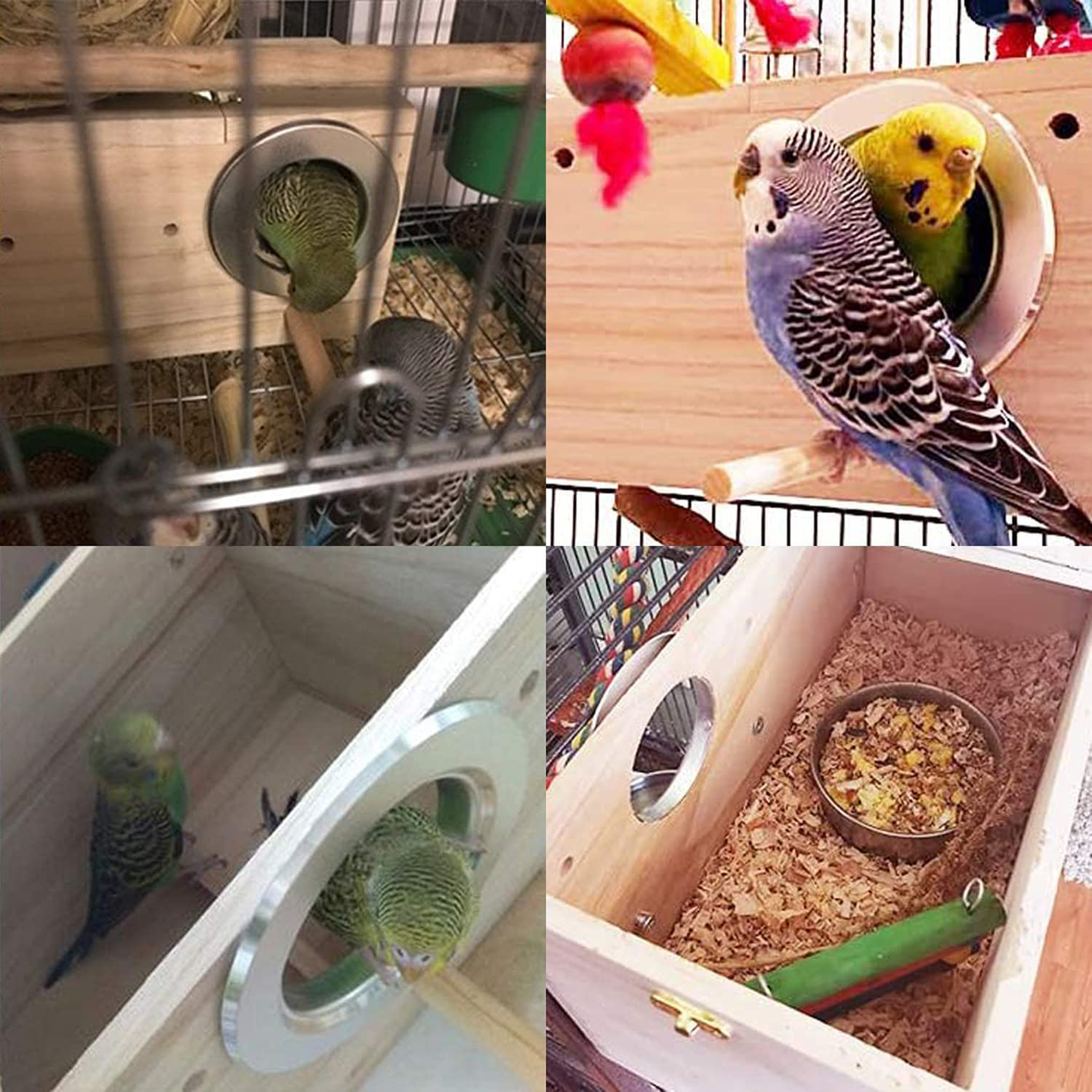 Chenchen Parakeet Nest Box House,Wooden Breeding Box,Suitable for Parakeets Lovebirds, Small Birds Parrot Mating Box Animals & Pet Supplies > Pet Supplies > Bird Supplies > Bird Cage Accessories Chenchen