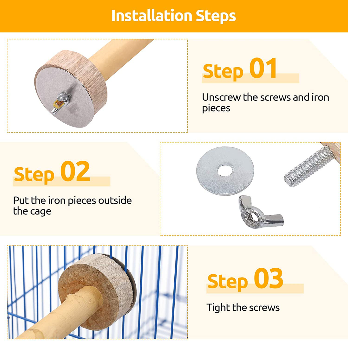 SAWMONG Bird Playground Parrot Stand Birdcage Playstand Pet Play Climb Gym Parakeet Cage Decor Budgie Perch Stand with Ladder and Swing Bird Chew Toys Wooden Perch for Conure Cockatiel Finch Animals & Pet Supplies > Pet Supplies > Bird Supplies > Bird Gyms & Playstands SAWMONG