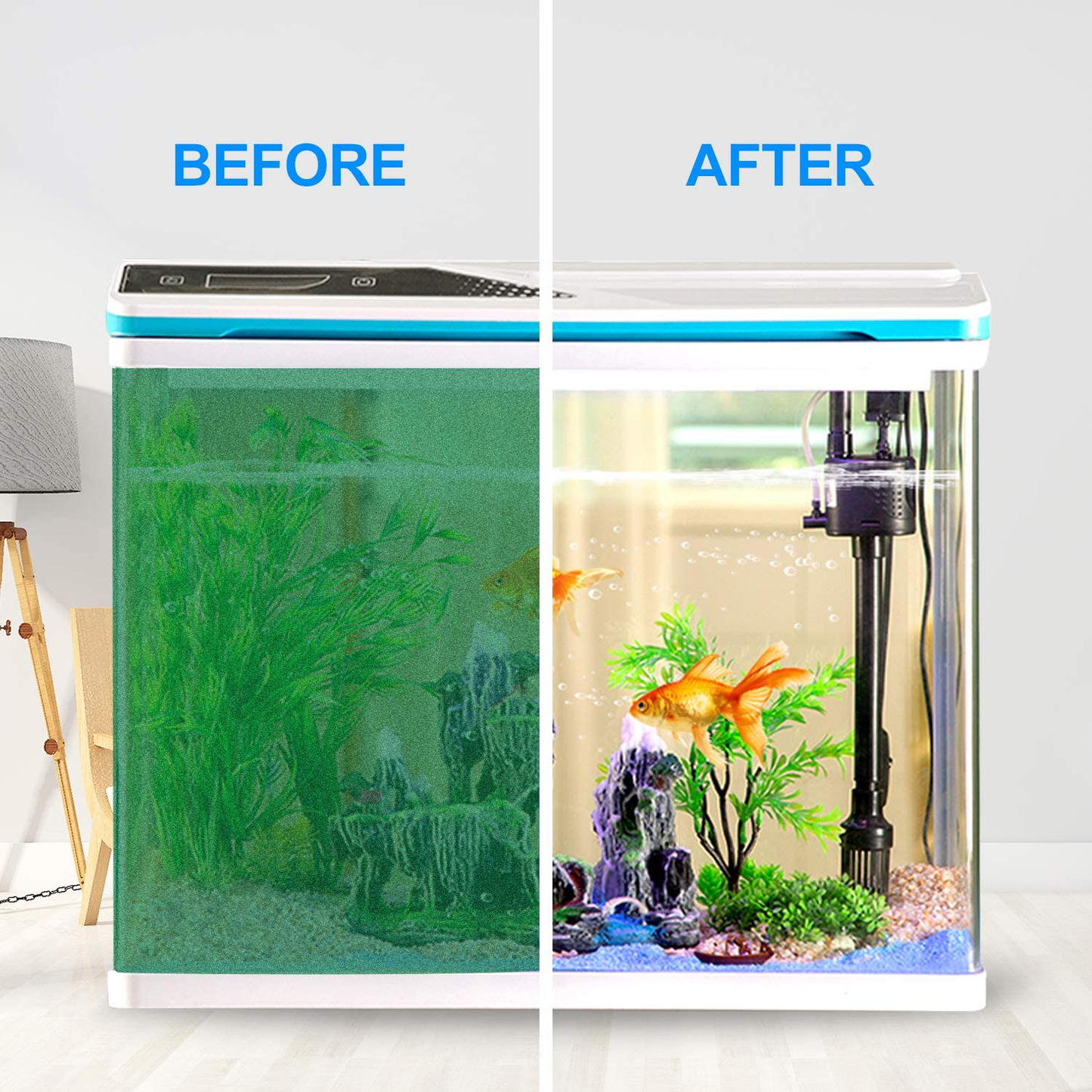 Podazz Powerful Magnetic Levitation Fish Tank Magnetic Brush with Algae Scraper, Brush Plate Can Be Automatically Floating Design, Aquarium Fish Tank Cleaning Brush(With Two Kinds of Blades Animals & Pet Supplies > Pet Supplies > Fish Supplies > Aquarium Cleaning Supplies Podazz