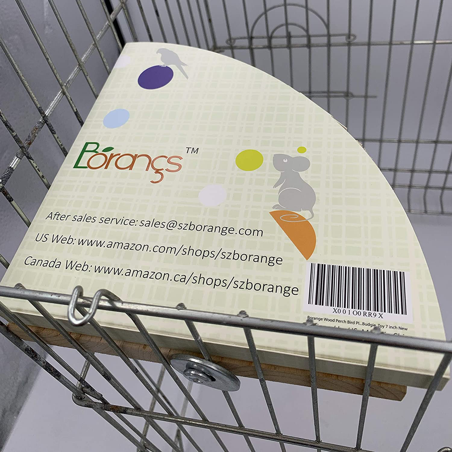 Borangs Wood Perch Bird Platform Parrot Stand Playground Cage Accessories for Small Anminals Rat Hamster Gerbil Rat Mouse Lovebird Finches Conure Budgie Exercise Toy 7 Inch Animals & Pet Supplies > Pet Supplies > Bird Supplies > Bird Cage Accessories Borangs