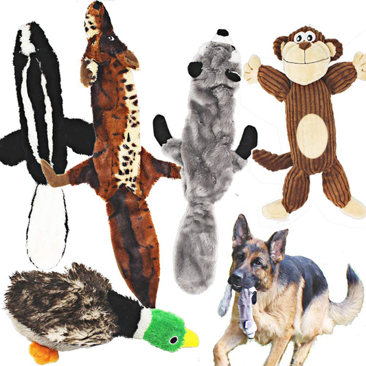 Jalousie 5 Pack Dog Squeaky Toys Three No Stuffing Toy and Two Plush with Stuffing for Small Medium Large Dog Pets Animals & Pet Supplies > Pet Supplies > Dog Supplies > Dog Houses Jalousie   