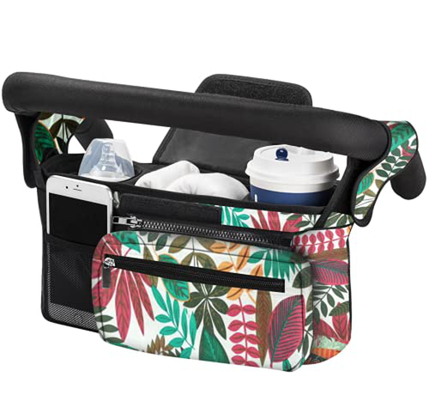 Universal Stroller Organizer with Insulated Cup Holder by Momcozy - Detachable Phone Bag & Shoulder Strap, Fits for Stroller like Uppababy, Baby Jogger, Britax, Bugaboo, BOB, Umbrella and Pet Stroller Animals & Pet Supplies > Pet Supplies > Dog Supplies > Dog Treadmills Momcozy Multicolored