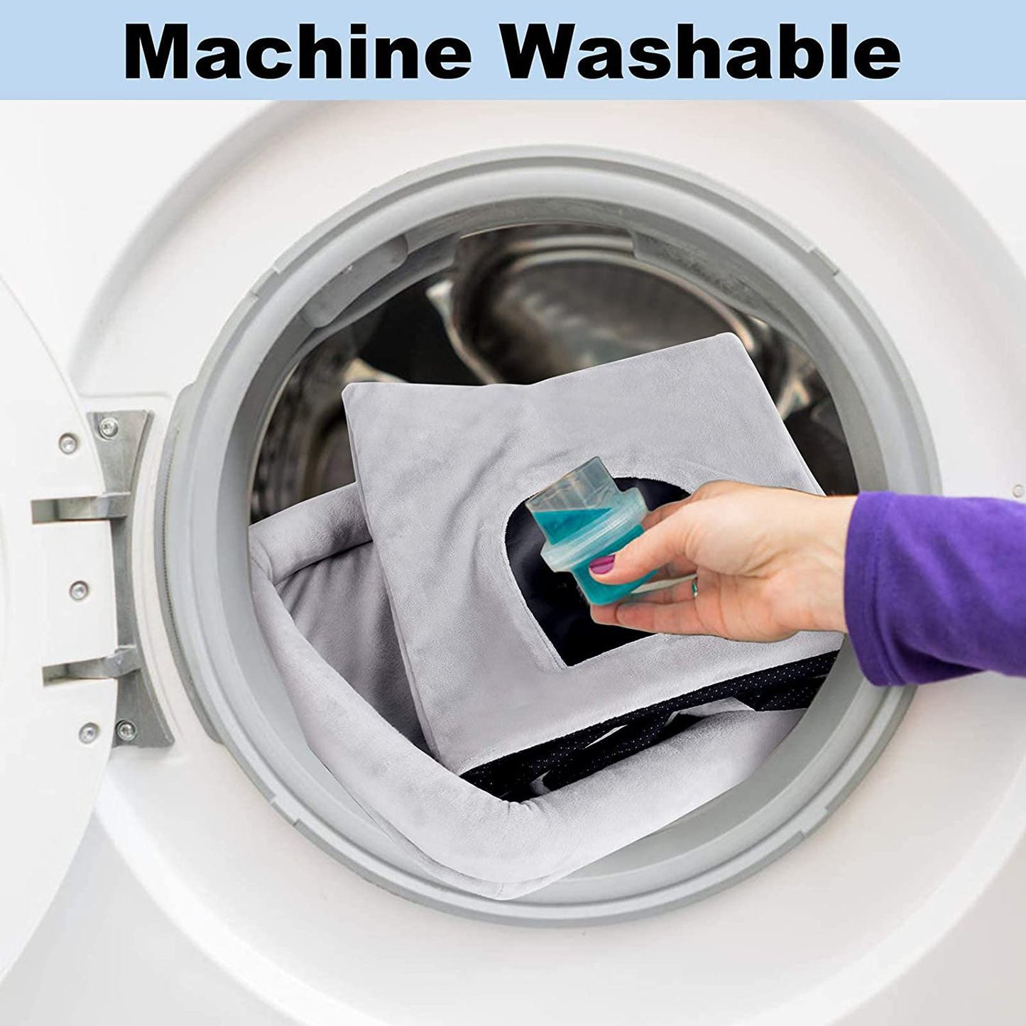 Mancro Cat House, Cat Beds, Cat Houses for Indoor Cats with Fluffy Ball Hanging & Scratch Pad without 0Dor, Foldable Washable Cat Cave, Nonslip Soft Fabric Cat Hideaway for Kitty 14X14X16 Inches, Grey Animals & Pet Supplies > Pet Supplies > Cat Supplies > Cat Beds Mancro