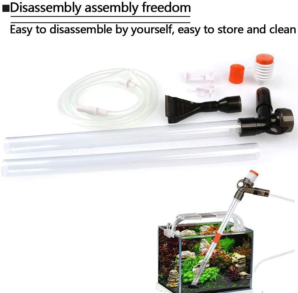 ATPWONZ Aquarium Gravel Cleaner, Fish Tank Cleaner, Aquarium Gravel Vacuum Siphon Vac with Algae Scraper, Water Flow Controller and Extendable Pipe for Quick Water Changing, Sand and Gravel Cleaning Animals & Pet Supplies > Pet Supplies > Fish Supplies > Aquarium Cleaning Supplies ATPWONZ