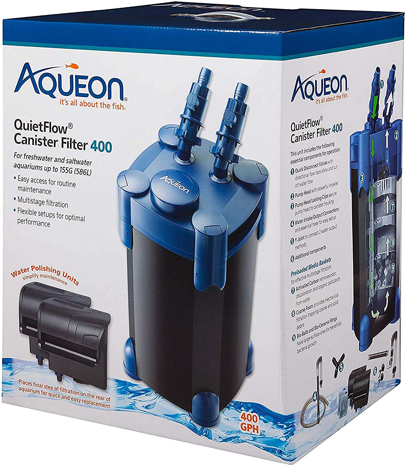 Aqueon Quietflow Canister Filter 55-100 Gallons Animals & Pet Supplies > Pet Supplies > Fish Supplies > Aquarium Filters Aqueon 100-150 Gallons
