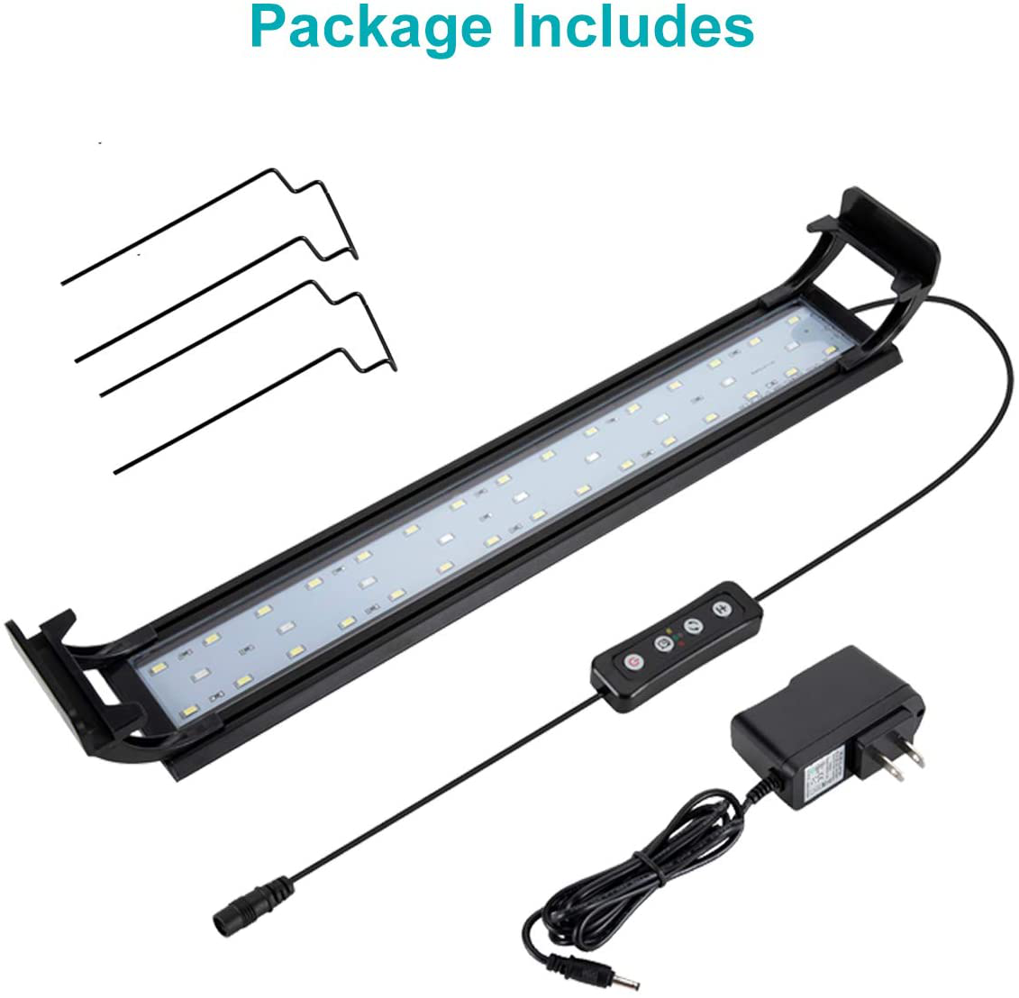 Hygger Adjustable Blue White Leds Aquarium Light with Aluminum Alloy Shell Extendable Brackets,With External Controller Dimmer, for Freshwater Fish Tank Animals & Pet Supplies > Pet Supplies > Fish Supplies > Aquarium Lighting hygger