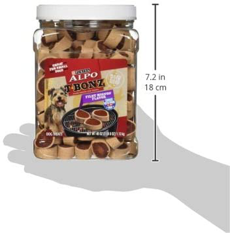 Purina Alpo Tbonz Filet Mignon Flavor Dog Treats - 40 Oz. Canister Animals & Pet Supplies > Pet Supplies > Dog Supplies > Dog Treats Purina ALPO Brand Dog Food
