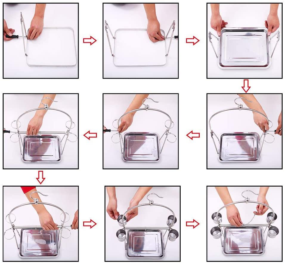 Bird Platform Playground Stainless Steel Perch Gym Stand with Food Bowls for Parrot Macaw African Grey Budgies Parakeet Conure Cage Exercise Toy Animals & Pet Supplies > Pet Supplies > Bird Supplies > Bird Gyms & Playstands Wontee