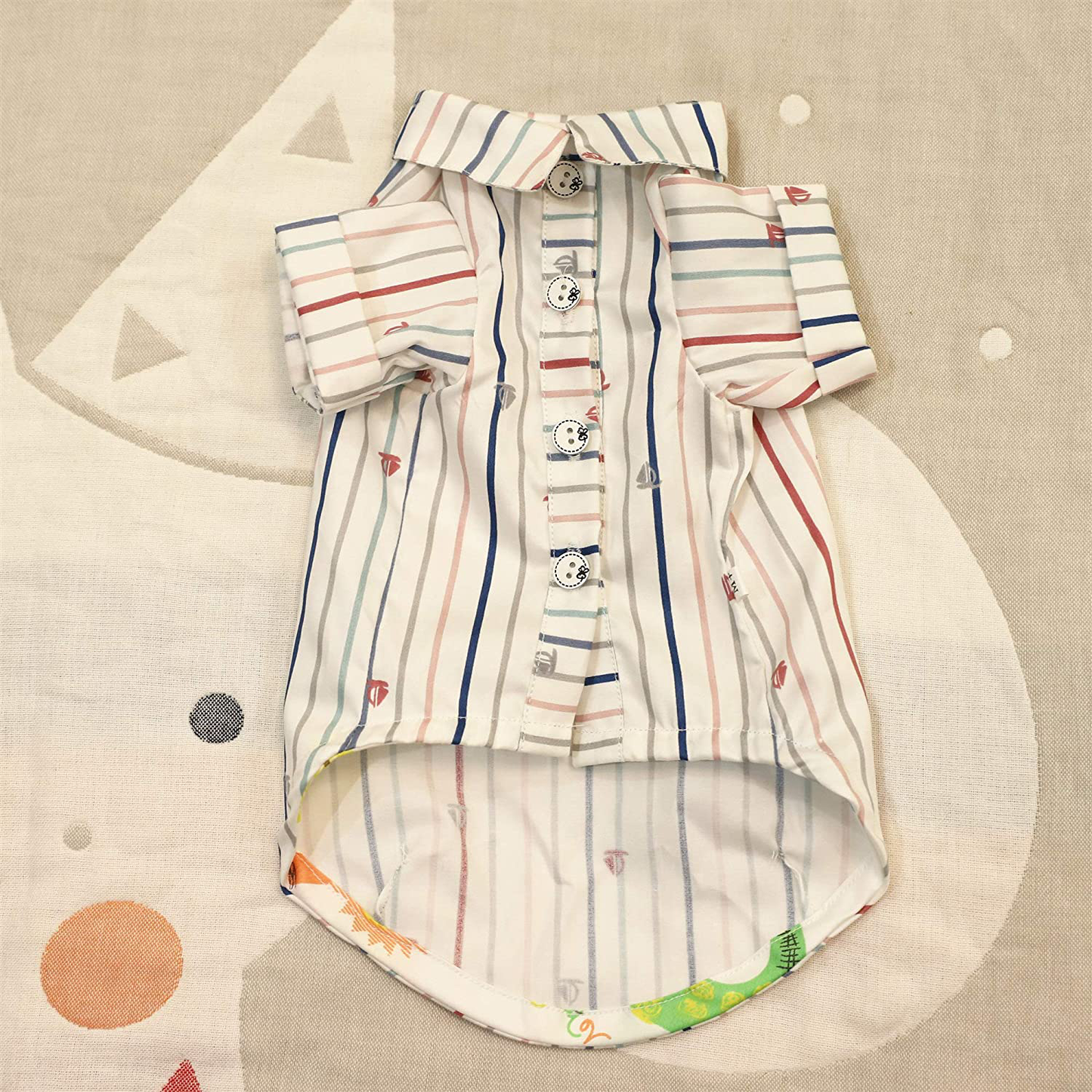 Sphynx Hairless Cat Breathable Summer Cotton Shirts Pet Clothes, Crown/Stripe/Car Pattern Button Kitten T-Shirts with Sleeves, Cats & Small Dogs Apparel Animals & Pet Supplies > Pet Supplies > Cat Supplies > Cat Apparel Kitipcoo