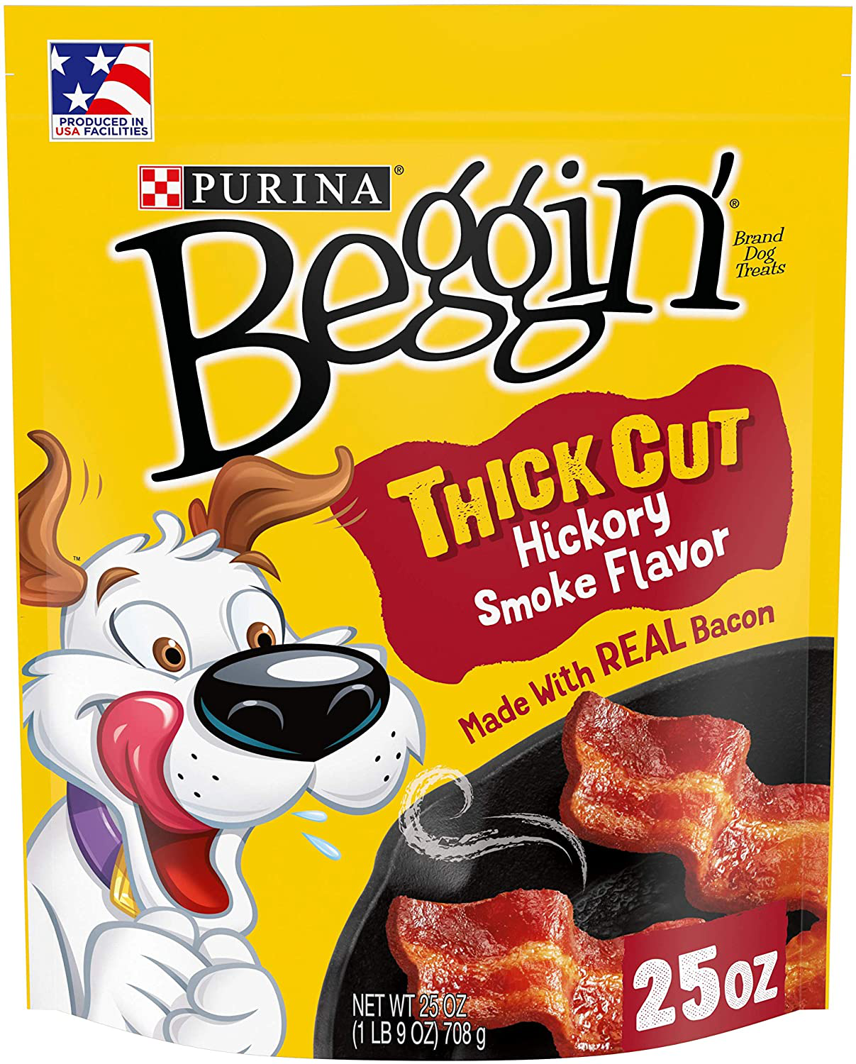PURINA Beggin' Strips Thick Cut Hickory Smoke Dog Treats Made in USA Facilities Adult Dog Training Treats Animals & Pet Supplies > Pet Supplies > Dog Supplies > Dog Treats Nestle Purina Pet Thick Cut Hickory 25 oz. Pouch