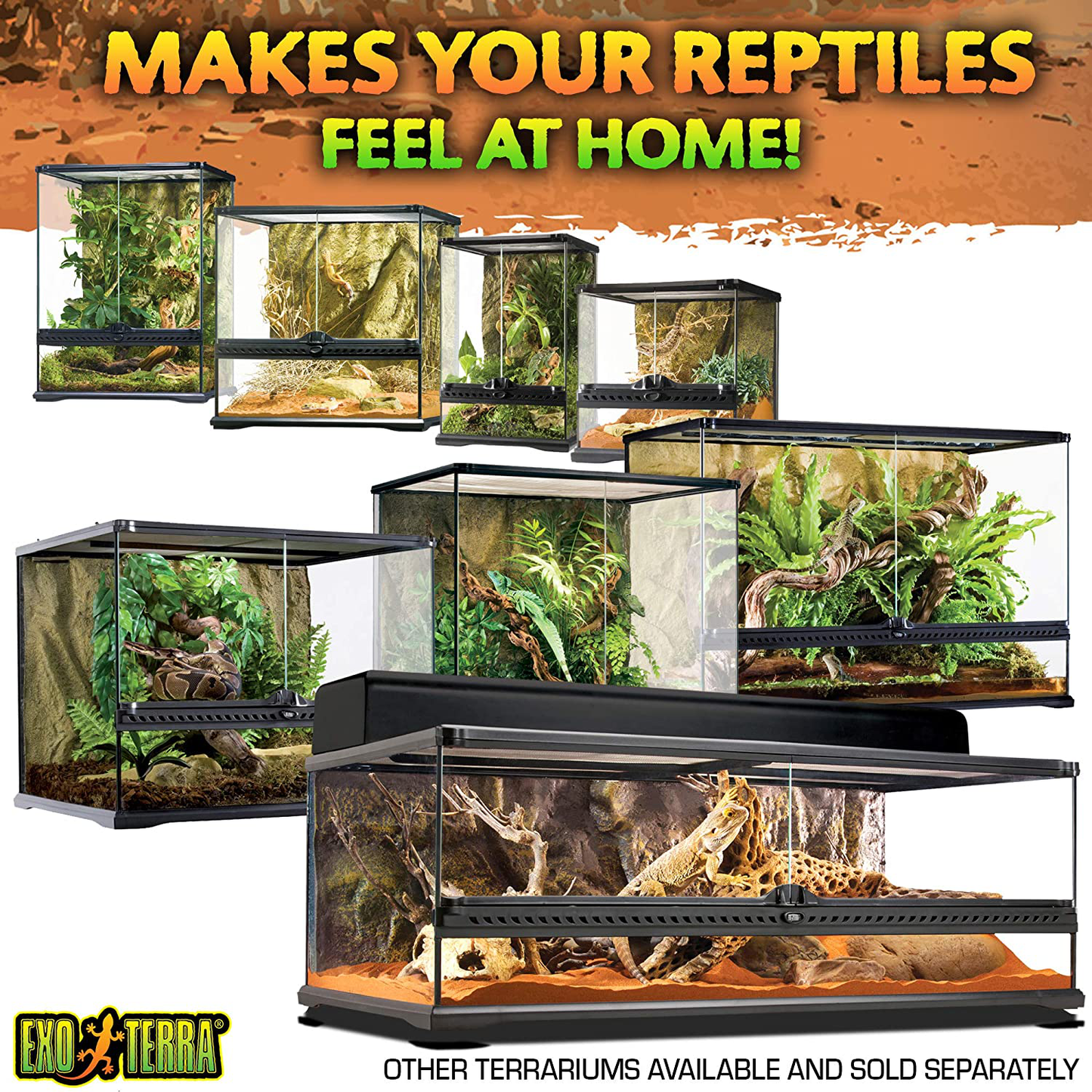 Exo Terra Glass Terrarium Kit, for Reptiles and Amphibians, Nano, 8 X 8 X 8 Inches, PT2599A1 Animals & Pet Supplies > Pet Supplies > Reptile & Amphibian Supplies > Reptile & Amphibian Habitats Exo Terra