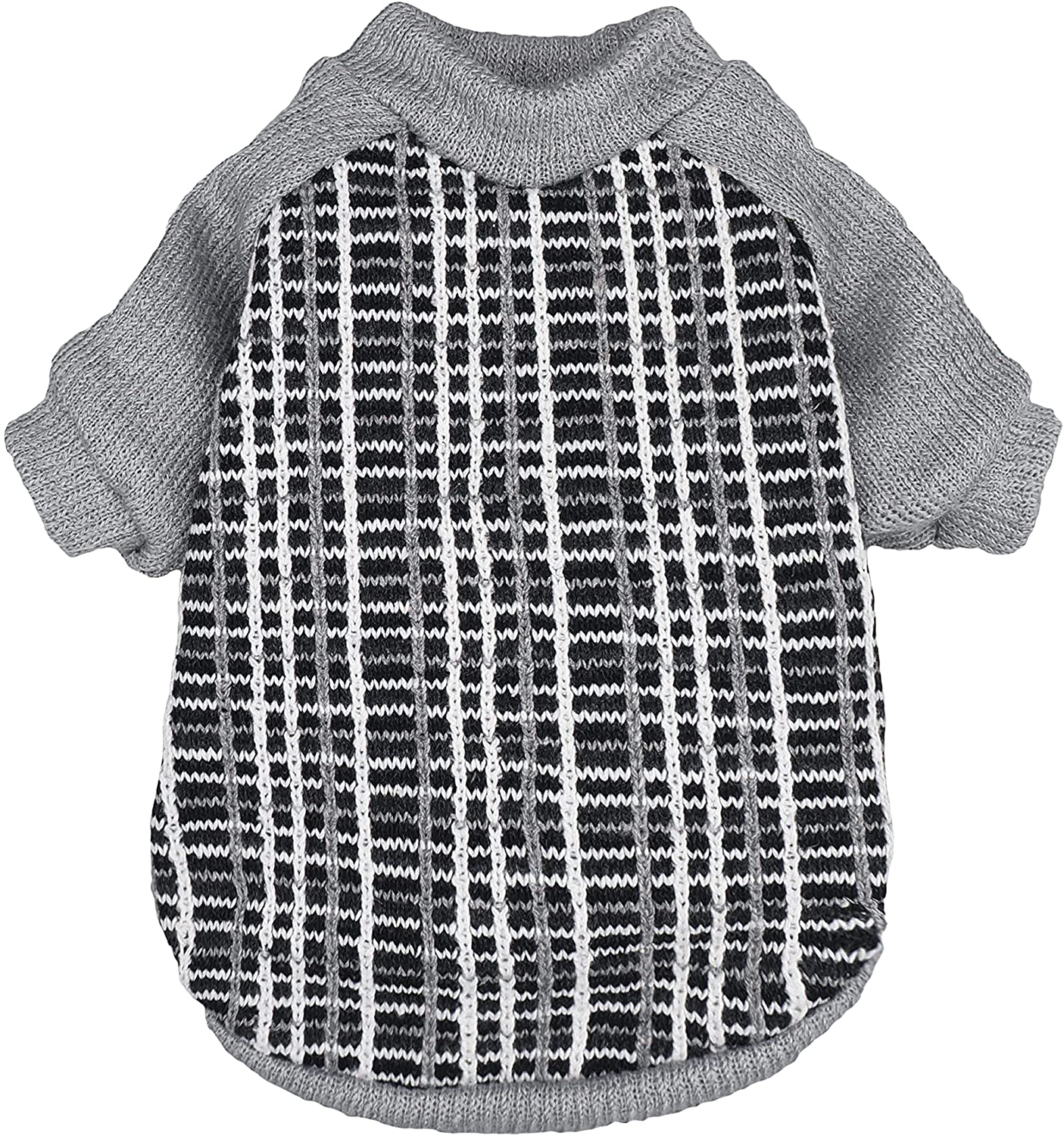 Fitwarm Dog Winter Sweater Knitwear Greygrids Pet Winter Clothes Doggie Outifts Thermal Clothes Grey Animals & Pet Supplies > Pet Supplies > Dog Supplies > Dog Apparel Fitwarm Grey Grids S