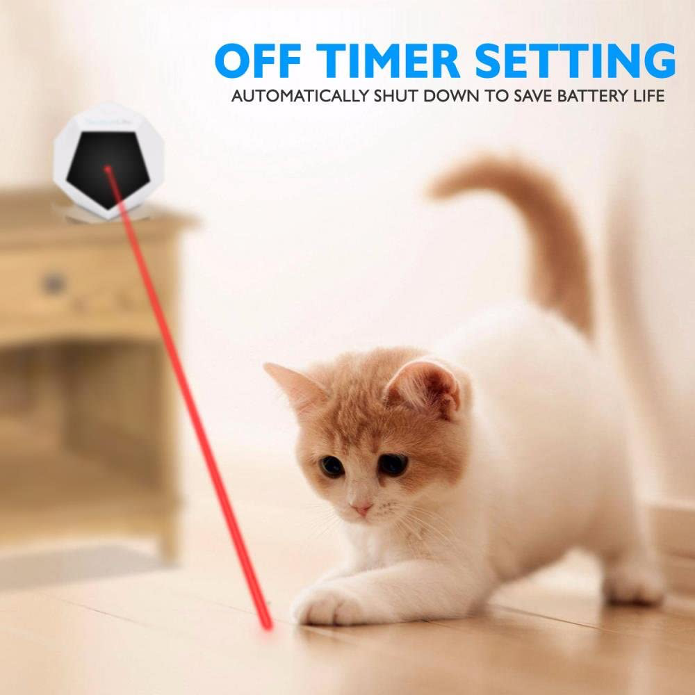 Serenelife Automatic Cat Laser Toy - Rotating Moving Electronic Red Dot LED Pointer Pen W/ Auto Wireless Control - Remote Light Beam Teaser Machine for Interactive & Smart Sensory Animals & Pet Supplies > Pet Supplies > Cat Supplies > Cat Toys SereneLife