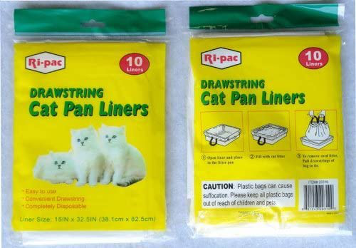Durapak Supplies 60 Pieces Drawstring Cat Pan Liner for Litter Waste Scoop Disposal Animals & Pet Supplies > Pet Supplies > Cat Supplies > Cat Litter Box Liners Durapak Supplies