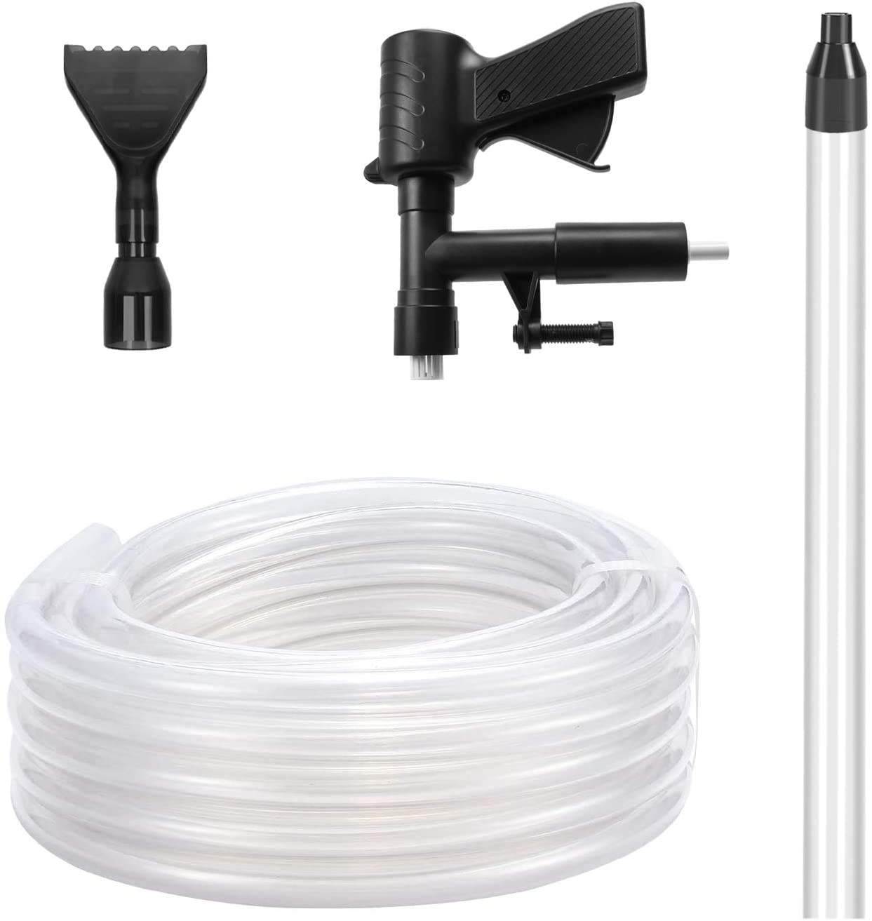 KAREEME Aquarium Gravel Cleaner, Quick and Long Nozzle Water Changer, Professional Fish Tank Sand Cleaner Kit with Air-Pressing Button and Adjustable Water Hose Controller - BPA Free Animals & Pet Supplies > Pet Supplies > Fish Supplies > Aquarium Cleaning Supplies KAREEME