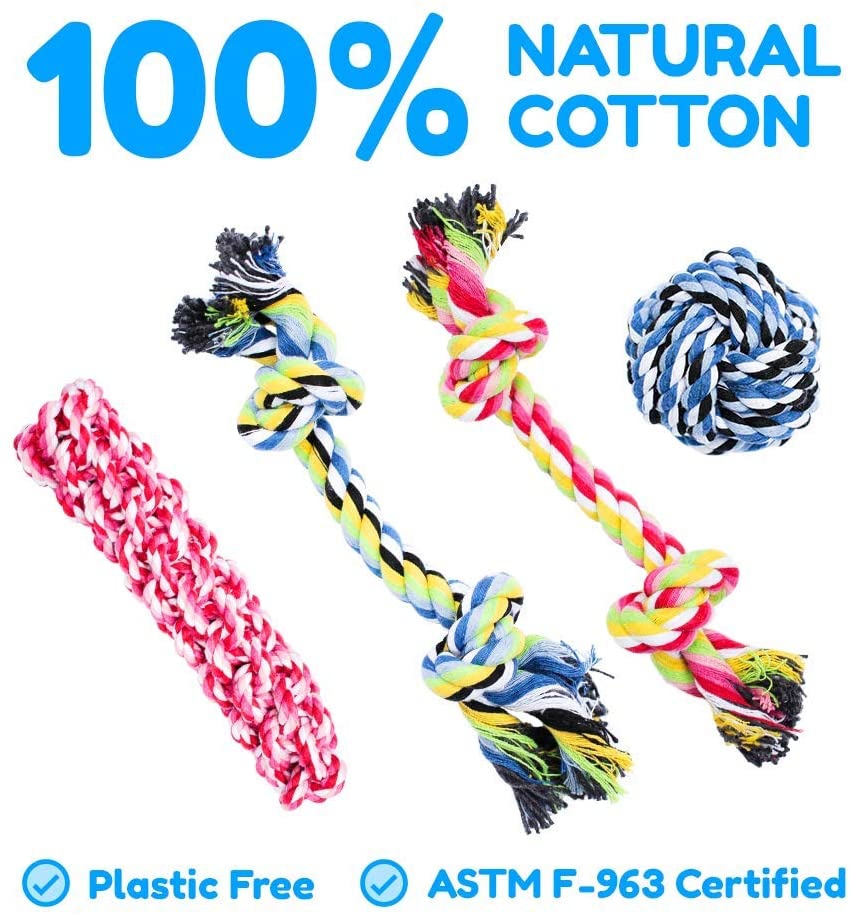 Pacific Pups Products - Dog Rope Toys for Aggressive CHEWERS - Set of 11 Nearly Indestructible Dog Toys - Bonus Giraffe Rope Toy - Benefits NONPROFIT Dog Rescue Animals & Pet Supplies > Pet Supplies > Dog Supplies > Dog Toys Pacific Pups Products supporting pacificpuprescue.com