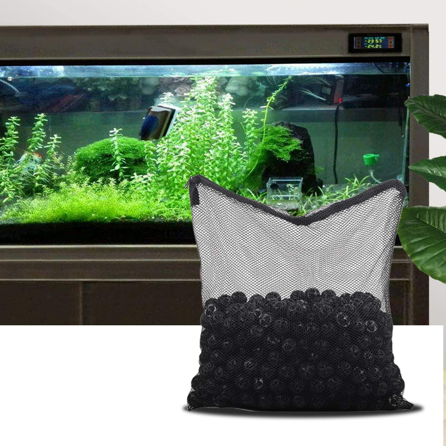 KINJOEK Bio Balls Filter Media,Bio Balls with Free Media Bags Biological Filtration Media for Aquarium Pond Fish Tanks Animals & Pet Supplies > Pet Supplies > Fish Supplies > Aquarium Filters KINJOEK