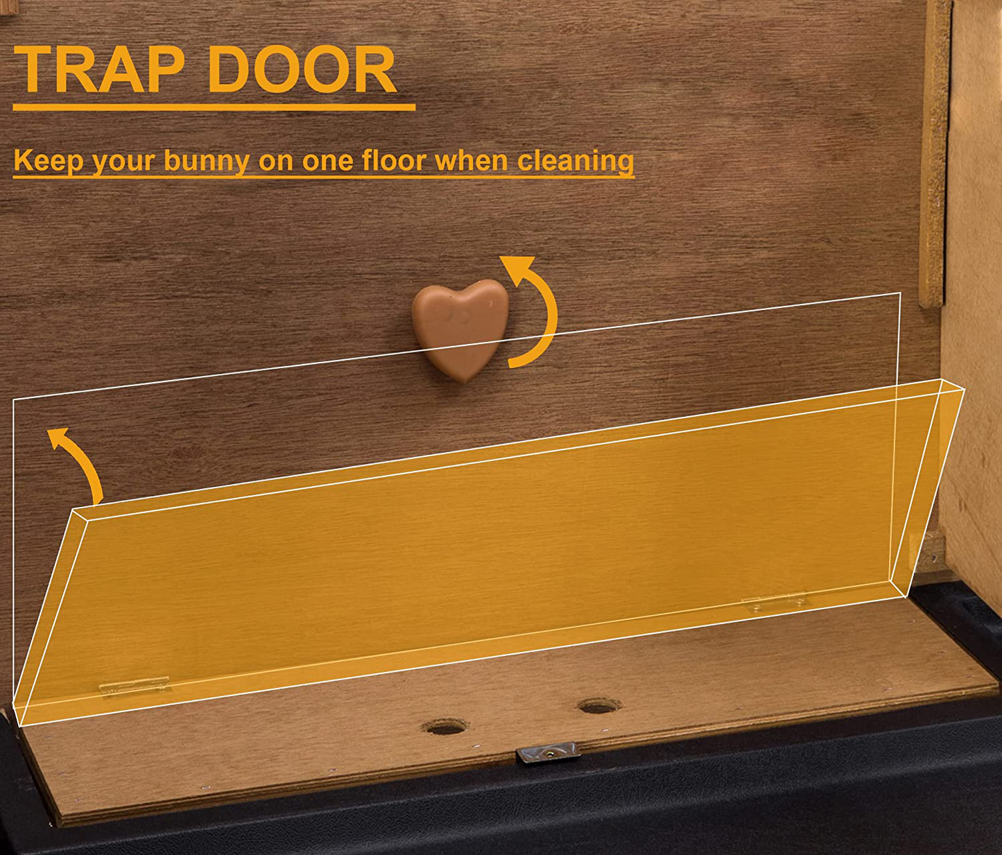 Lovupet Rabbit Hutch Cage with Pull Out Tray, 2 Story Indoor Outdoor Wooden Bunny Cage, Rabbit House with Run Ramp for Guinea, Habitat, Small Animals Pets, 1029 Animals & Pet Supplies > Pet Supplies > Small Animal Supplies > Small Animal Habitats & Cages Lovupet