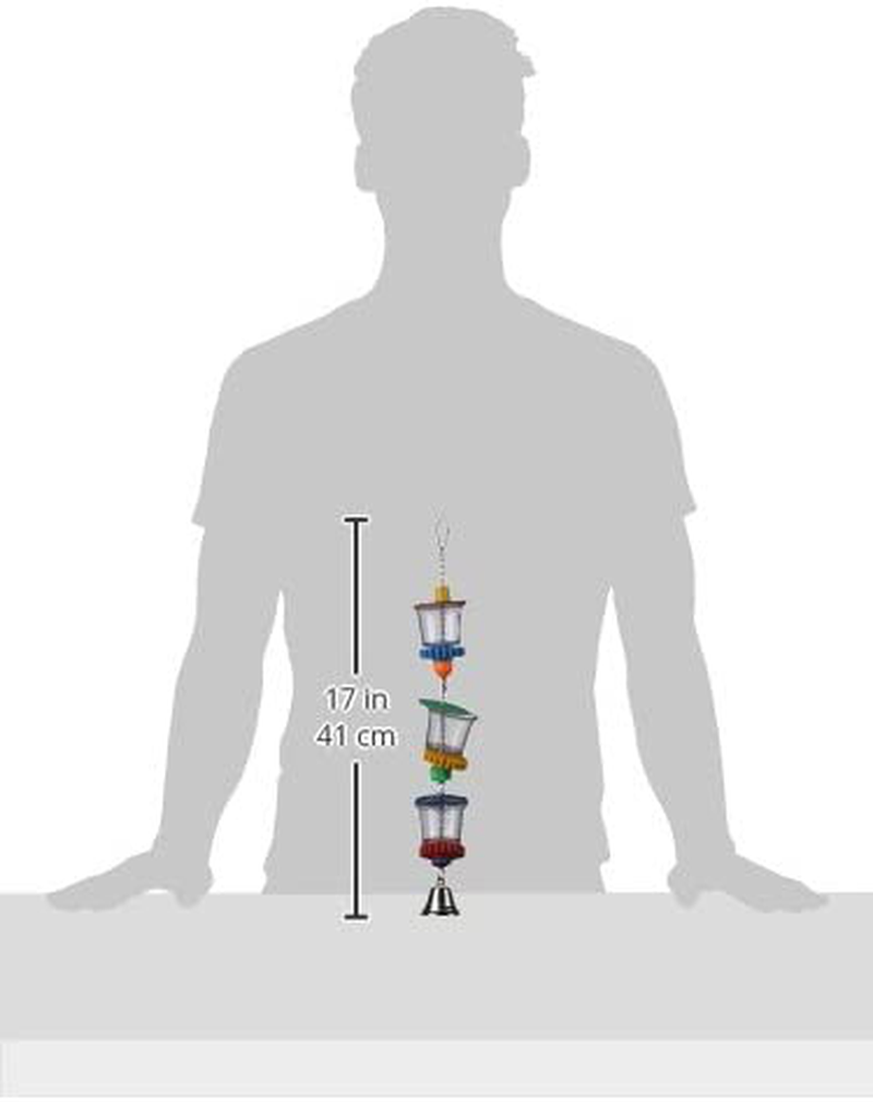 Super Bird Creations SB632 Foraging Bottom’S up Bird Toy with Clear Acrylic Cups & Ringing Bell, Medium to Large Size, 18” X 2.5” Animals & Pet Supplies > Pet Supplies > Bird Supplies > Bird Toys Super Bird Creations