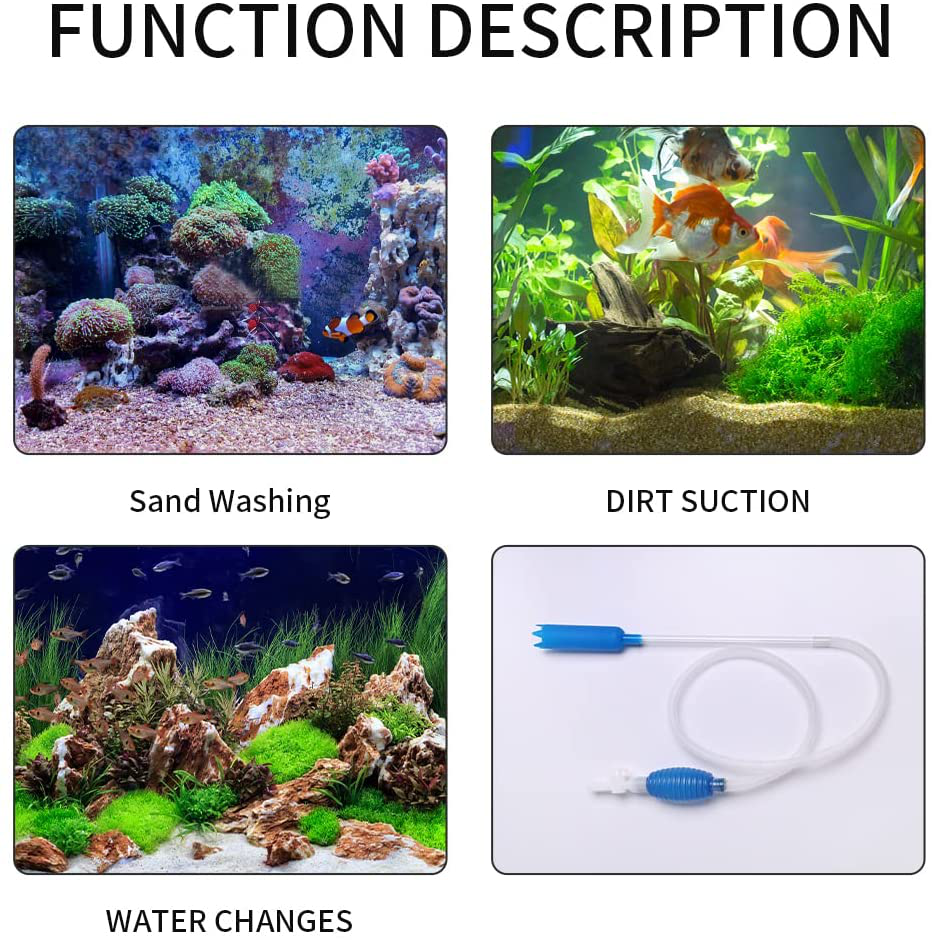 Firesteed Fish Tank Water Change Cleaning Kit Tool, a Hand Syphon Pump to Drain Cleaning Kit Tools Algae Scrapers Set 5 in 1 Animals & Pet Supplies > Pet Supplies > Fish Supplies > Aquarium Cleaning Supplies Firesteed