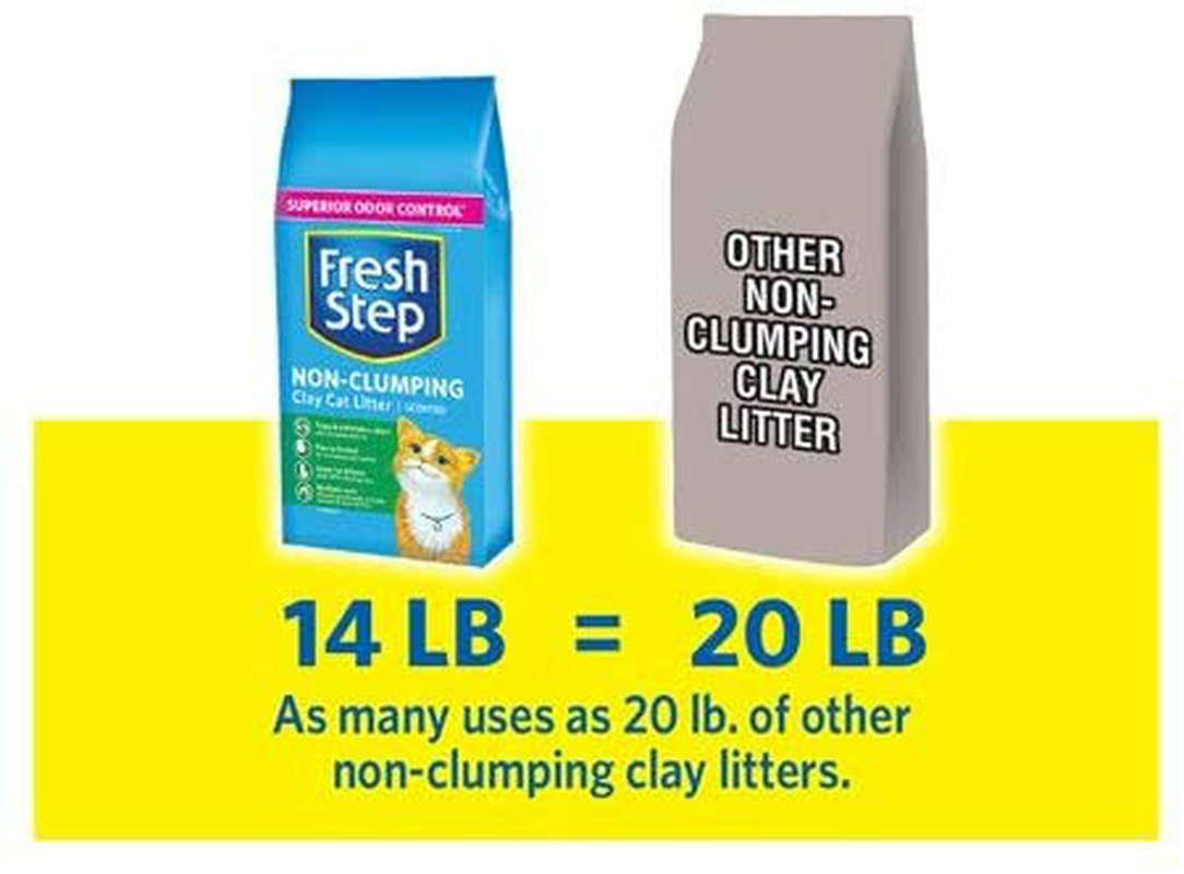 Fresh Step Scented Non-Clumping Clay Cat Litter, Premium, Odor Control 14 Lbs Pack of 2 Animals & Pet Supplies > Pet Supplies > Cat Supplies > Cat Litter Fresh Step