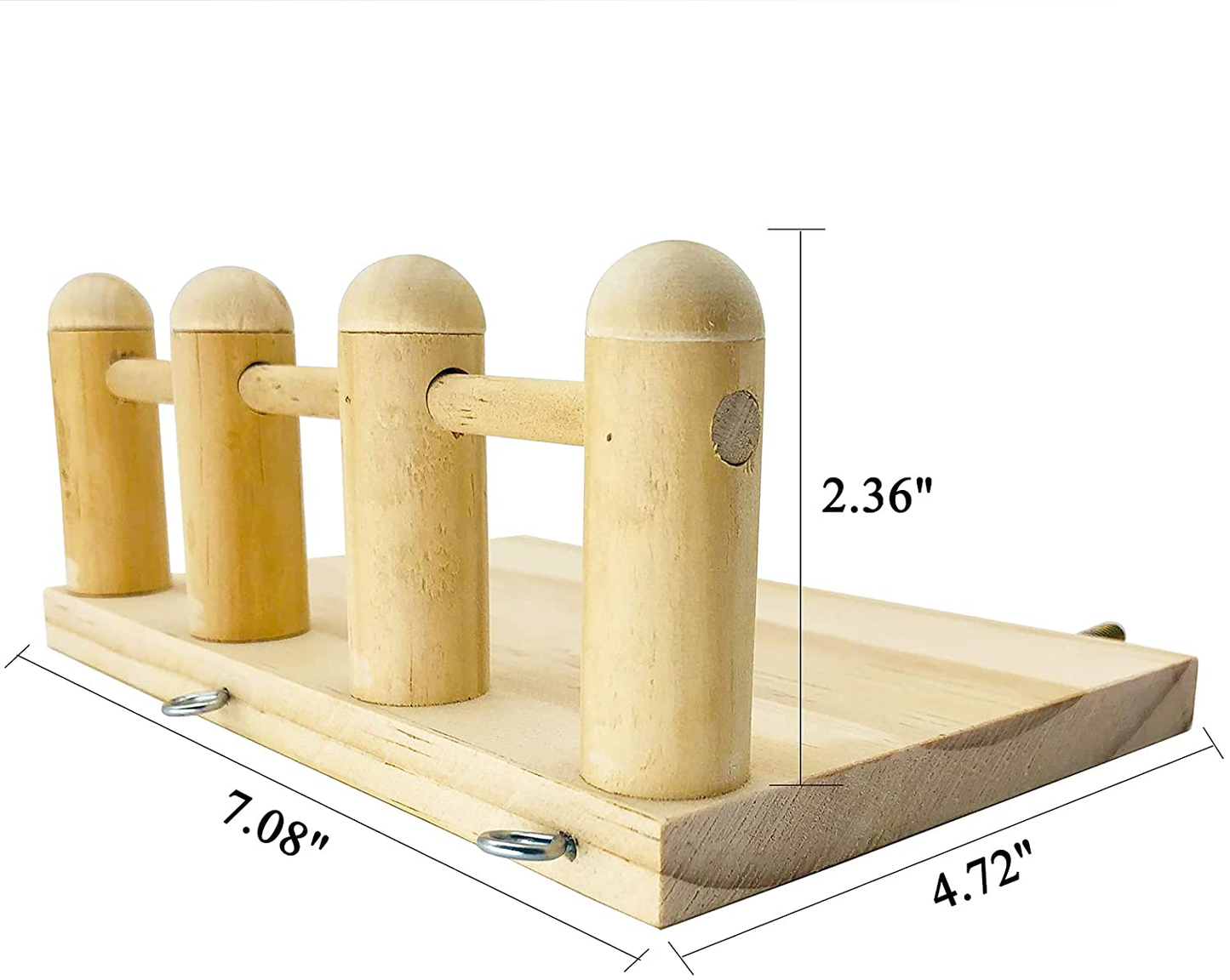 CAREUPET Bird Wooden Play Gyms Stands with Climbing Ladder and Acrylic Wood Swing for Green Cheeks, Lovebirds, Finches, Conures, Cockatiels, Parakeets, Bird Perches Cage Play Chewing Toys Animals & Pet Supplies > Pet Supplies > Bird Supplies > Bird Gyms & Playstands CAREUPET