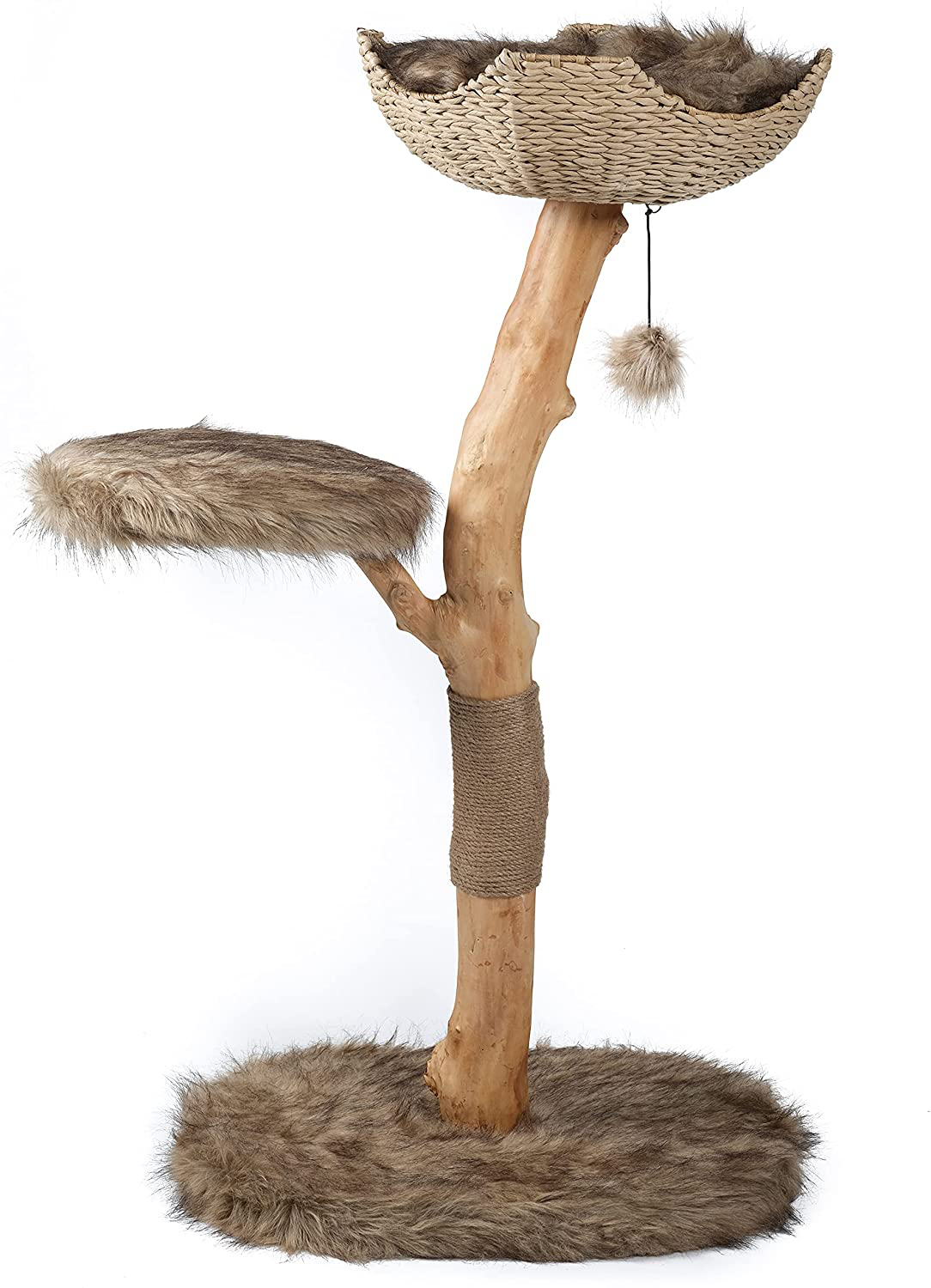 Modern Cat Tree Tower, Real Wooden Single Branch Cat Condo, Wood Cat Tree, Cat Climbing, Furniture for Cat, Cat Lover Gift, Cat Furniture,Cat Gift by MAU LIFESTYLE Animals & Pet Supplies > Pet Supplies > Cat Supplies > Cat Furniture Mau Lifestyle Brown