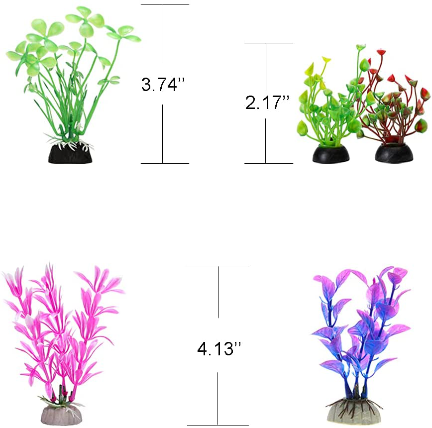 GZHVKJ Fish Tank Accessories Aquarium Decorations Rock Plants - 13 Packs Fish Tank Decor Set, Rocks, Plastic Plants, Resin Broken Barrel, Fish Cave and Hideout Ornaments Small Animals & Pet Supplies > Pet Supplies > Fish Supplies > Aquarium Decor GZHVKJ