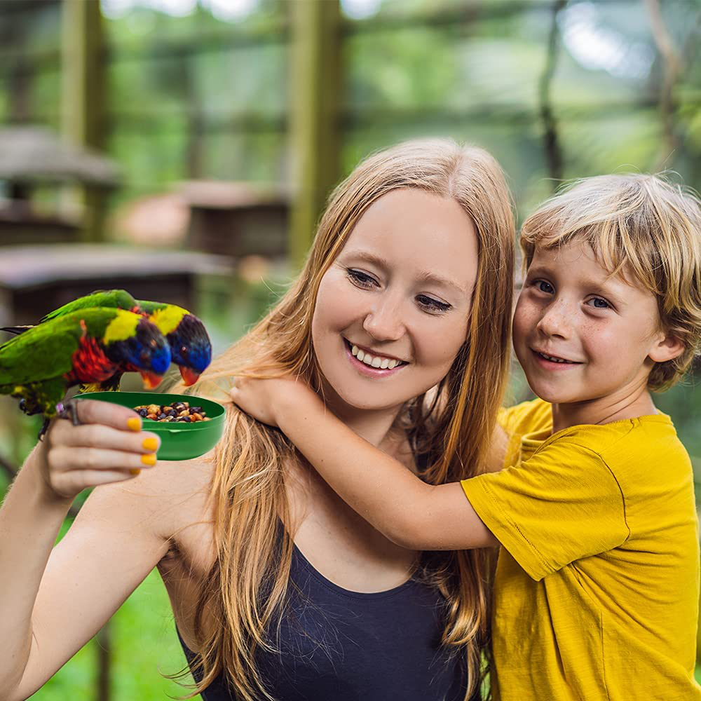 Nobgum 2Pcs Bird Bath Tub Bowl Food Feeder Holder Tray Birds Cage Cup Basin Hanging Birdbath Toy Water Shower Box for Pet Parrot Parakeet Cockatiel Budgie Cage Accessories Animals & Pet Supplies > Pet Supplies > Bird Supplies > Bird Cage Accessories Nobgum