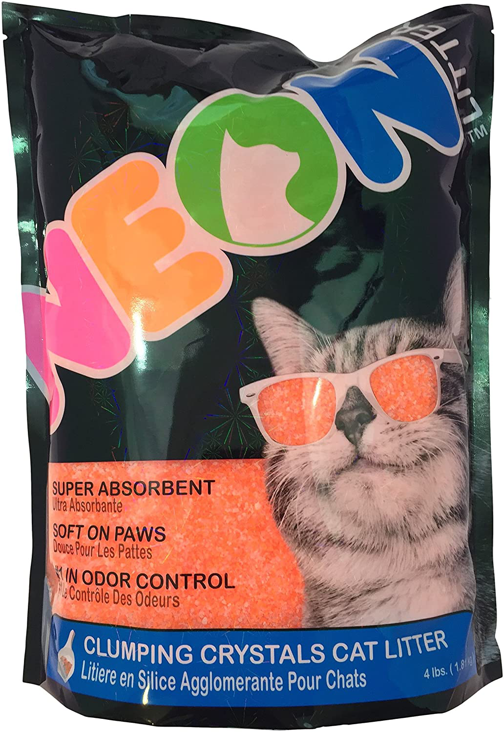 Neon Clumping Silica Gel Cat Litter Animals & Pet Supplies > Pet Supplies > Cat Supplies > Cat Litter Neon Orange 4 lb