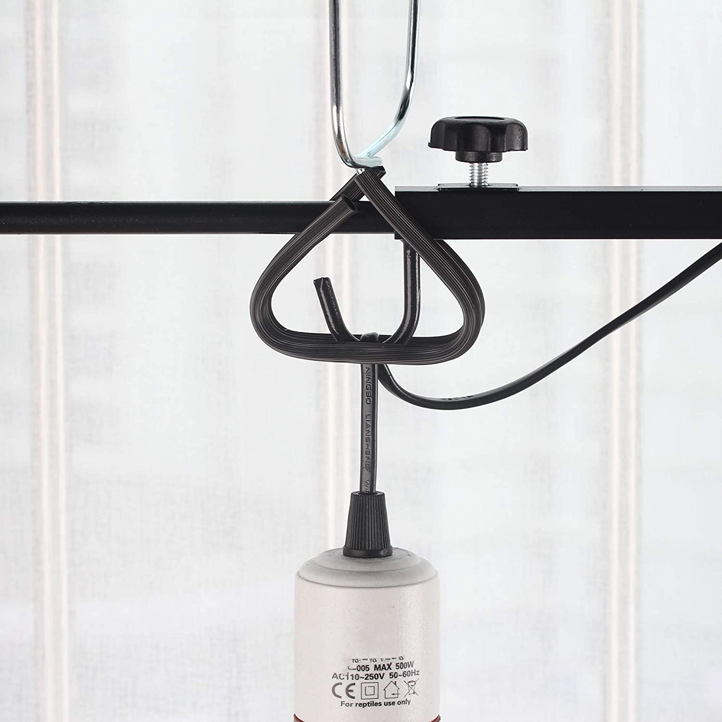 Crapelles Reptile Double Hook Lamp Stand, Practical & Durable Stand Adjustable Floor Light Holder Landing Bracket Metal Support, Terrarium Cage Heating Shelf, for Turtles Bird Home Pet Animals & Pet Supplies > Pet Supplies > Bird Supplies > Bird Cages & Stands crapelles