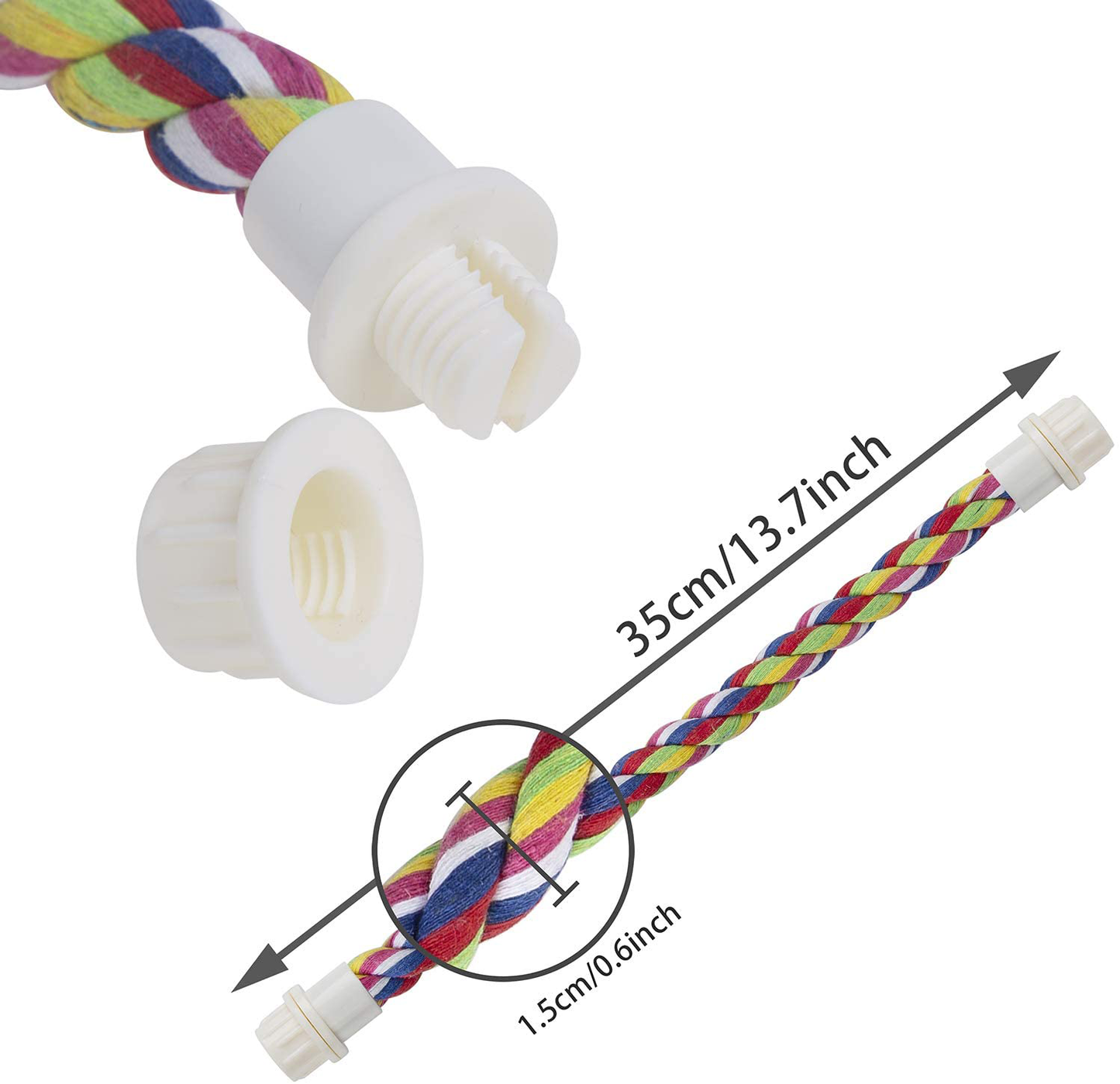 Pets Vv Rope Bungee Bird Toy, Bird Perch Animals & Pet Supplies > Pet Supplies > Bird Supplies > Bird Cages & Stands Petsvv