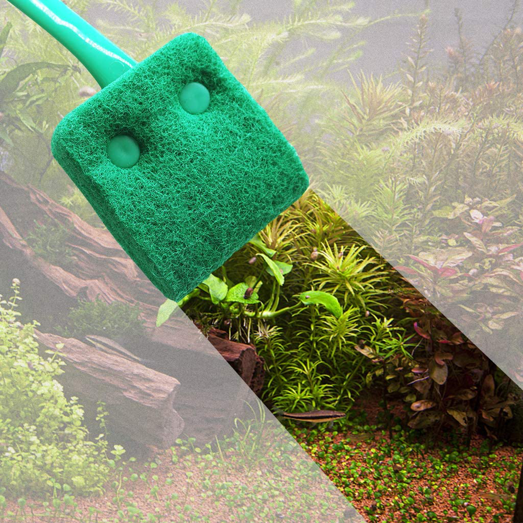 Aihotim Double-Sided Aquarium Fish Tank Sponge Cleaning Brush, Algae Cleaning Brush with Non-Slip Handle, Aquarium Cleaning Sponge, Sponge Scrubber Cleaner for Glass Aquariums Animals & Pet Supplies > Pet Supplies > Fish Supplies > Aquarium Cleaning Supplies Aihotim