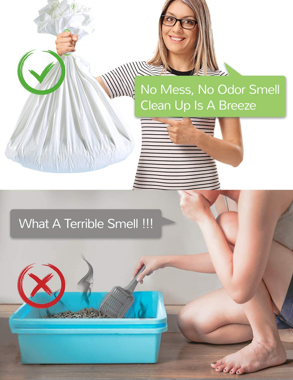 PETOCAT Litter Box Liners, 28 Count Giant Jumbo Cat Litter Pan Liners, Drawstring Litter Liner Bags for Litter Box Pan, Extra Large Thick Kitty Litter Liner XXL, Eco Friendly Pet Supplies(45" X 19") Animals & Pet Supplies > Pet Supplies > Cat Supplies > Cat Litter Box Liners PETOCAT