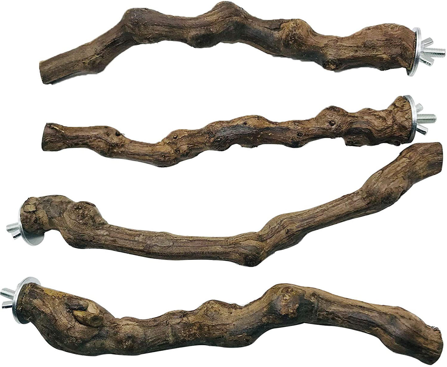 Seasonsky 5 PCS Bird Perch Natural Grape Stick Bird Standing Stick Swing Chewing Bird Toys Natural Grapevine Bird Cage Perch for Parrot Cages Toy for Cockatiels, Parakeets, Finches Animals & Pet Supplies > Pet Supplies > Bird Supplies > Bird Toys Seasonsky