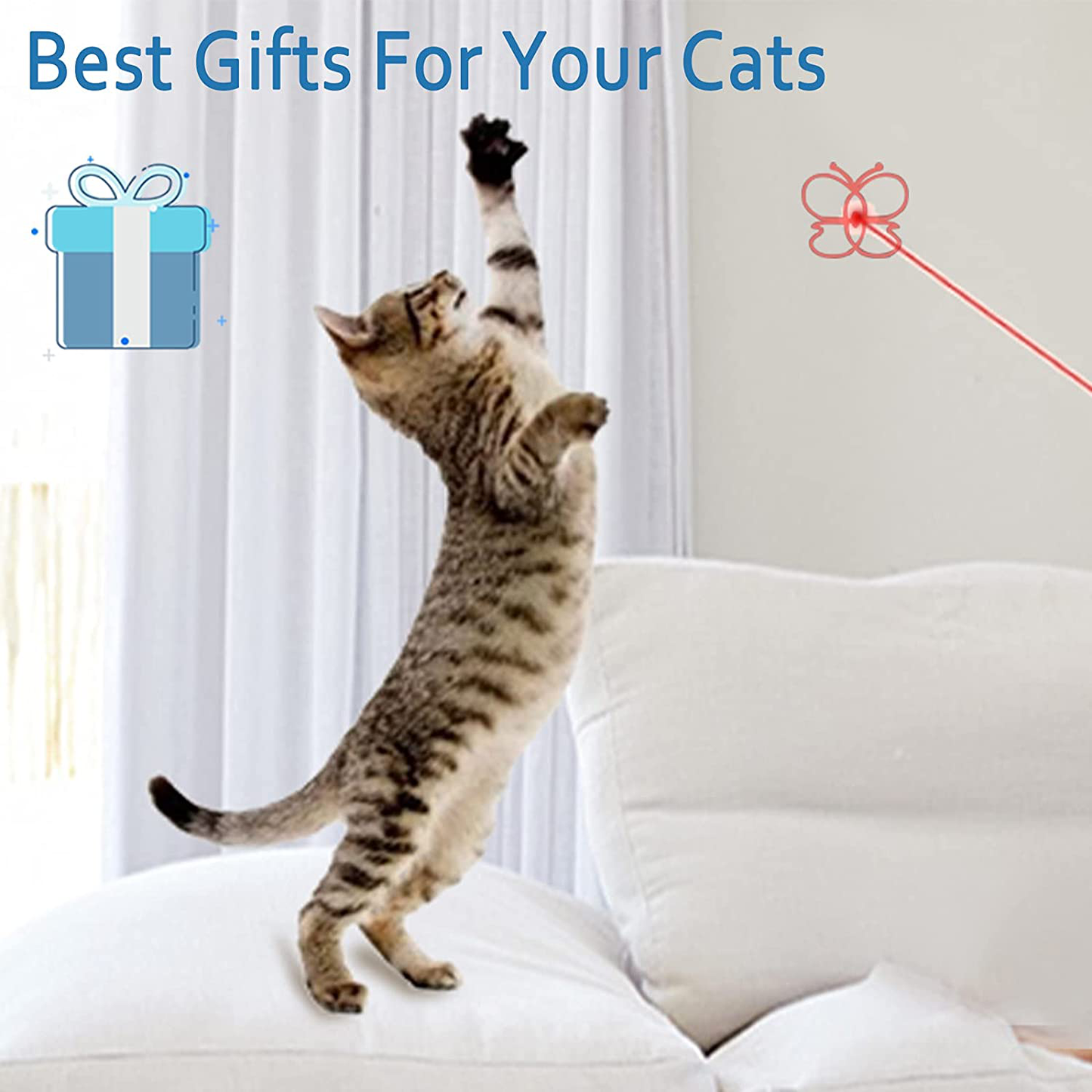 Cat Toys Pointer - Upgraded Interactive Cat Toy ,Cute Kitten Toys for Indoor Cats,Funny Pet Chaser Toy Animals & Pet Supplies > Pet Supplies > Cat Supplies > Cat Toys Roguoo