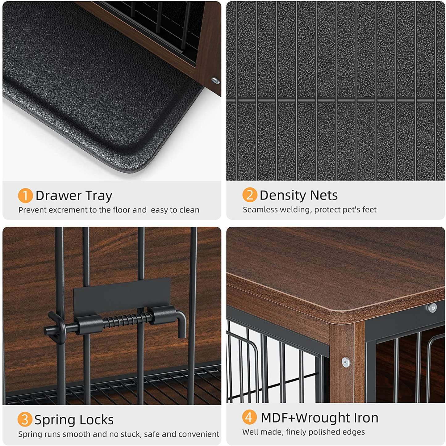 End Table Dog Crate with Double Door,Wooden Pet Kennel with Floor Tray, Furniture Style Indoor Dog House for Small Medium Dogs Animals & Pet Supplies > Pet Supplies > Dog Supplies > Dog Houses Generic