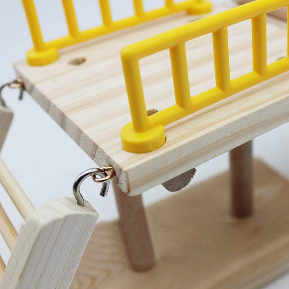 QBLEEV Bird Toys, Slide Training Ladder Trick Parrots Toys, Intelligence Educational Prop Table Cage Top Foot Toys, Birds Perch Platform for Conures Parakeets Cockatiels Animals & Pet Supplies > Pet Supplies > Bird Supplies > Bird Ladders & Perches QBLEEV