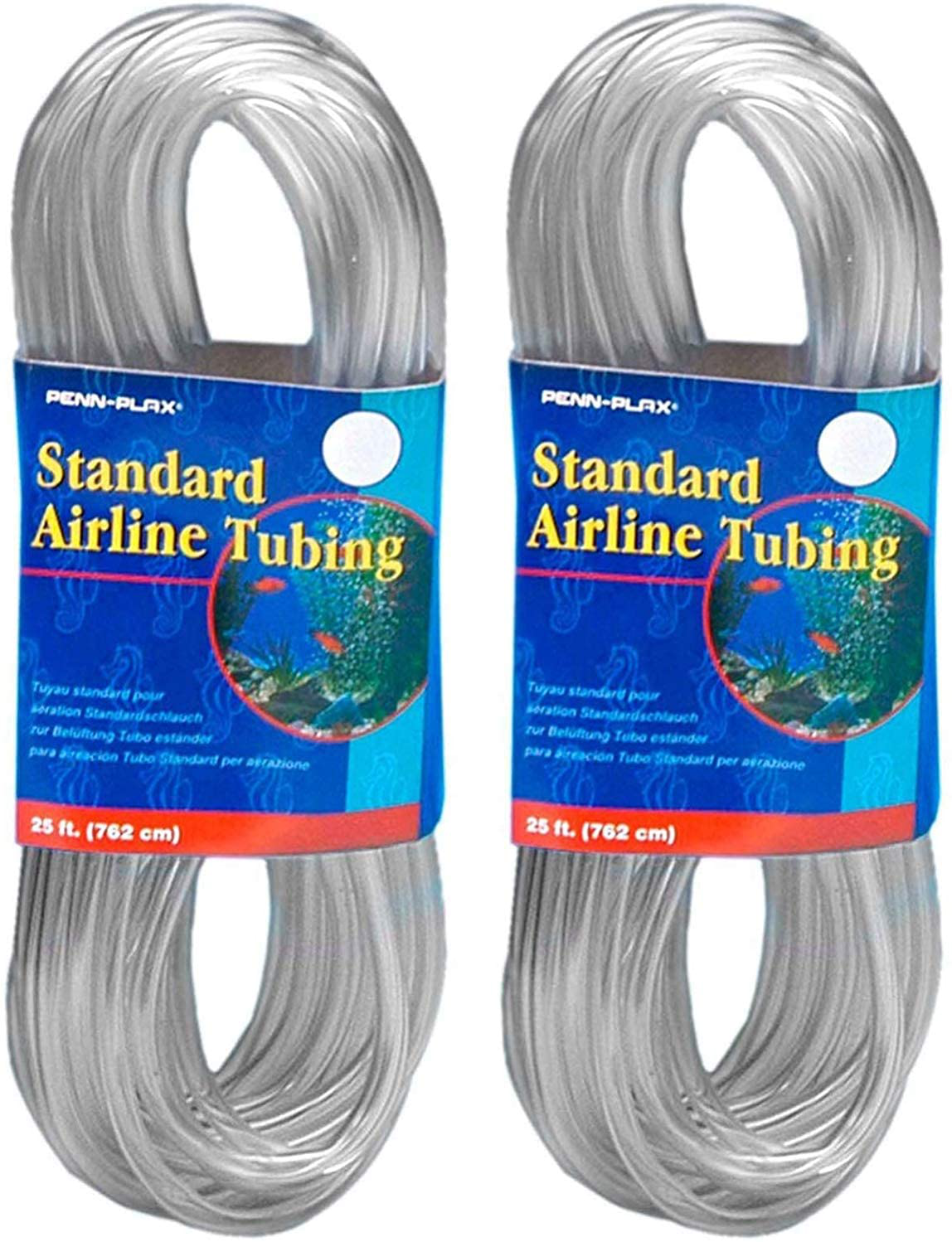 Penn Plax Airline Tubing for Aquariums –Clear and Flexible Resists Kinking, 25 Feet Standard. 2-Pack Animals & Pet Supplies > Pet Supplies > Fish Supplies > Aquarium & Pond Tubing Penn-Plax