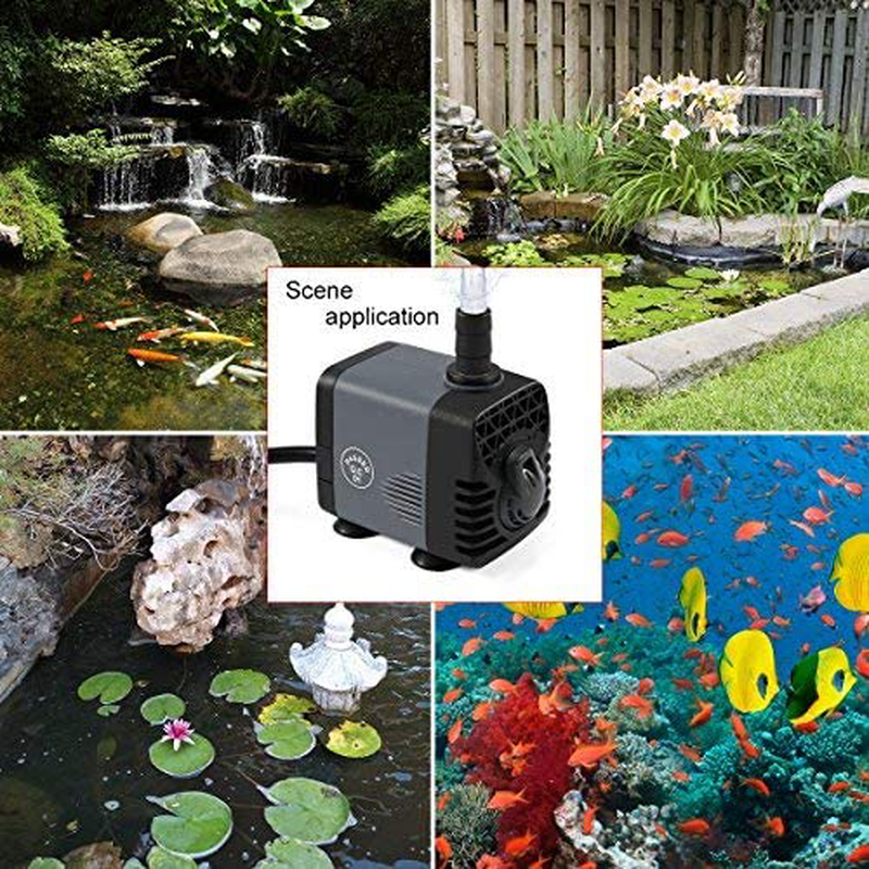 Ankway Upgraded Submersible Water Pump Humanized Rotation Switch with 2 Nozzles for Pond Aquarium Fish Tank Fountain Inline, with 5.9Ft (1.8M) Power Cord Animals & Pet Supplies > Pet Supplies > Fish Supplies > Aquarium & Pond Tubing Ankway