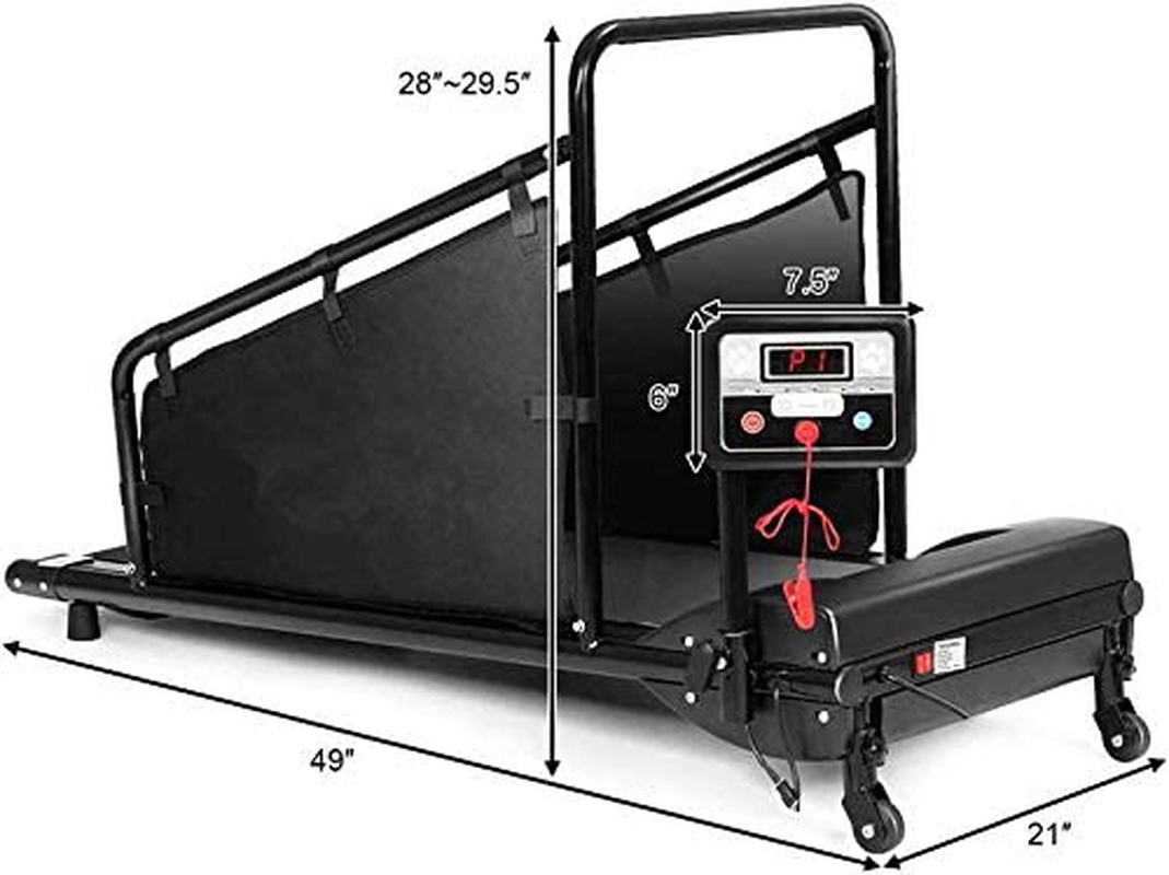 Goplus Dog Treadmill, Pet Running Machine for Small/Medium-Sized Dogs Indoor Exercise, Pet Fitness Equipment with Remote Control and 1.4'' Display Screen Animals & Pet Supplies > Pet Supplies > Dog Supplies > Dog Treadmills Goplus