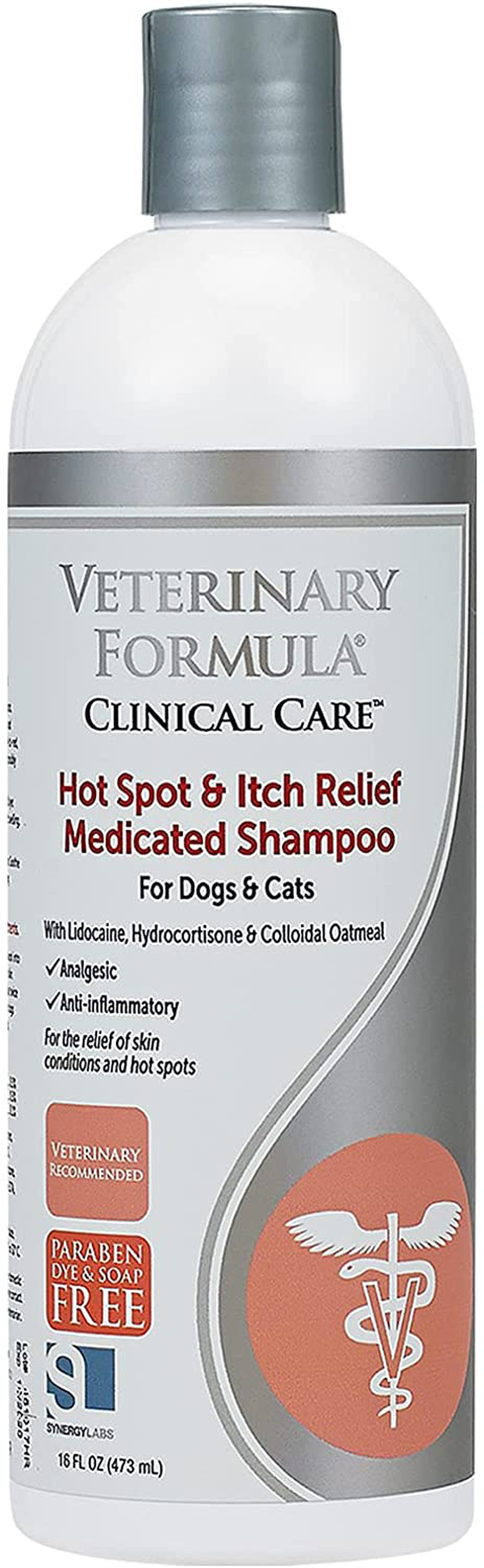 Veterinary Formula Clinical Care Hot Spot & Itch Relief Medicated Spray/Shampoo for Dogs & Cats Animals & Pet Supplies > Pet Supplies > Small Animal Supplies > Small Animal Food Veterinary Formula Shampoo (16 Ounce)