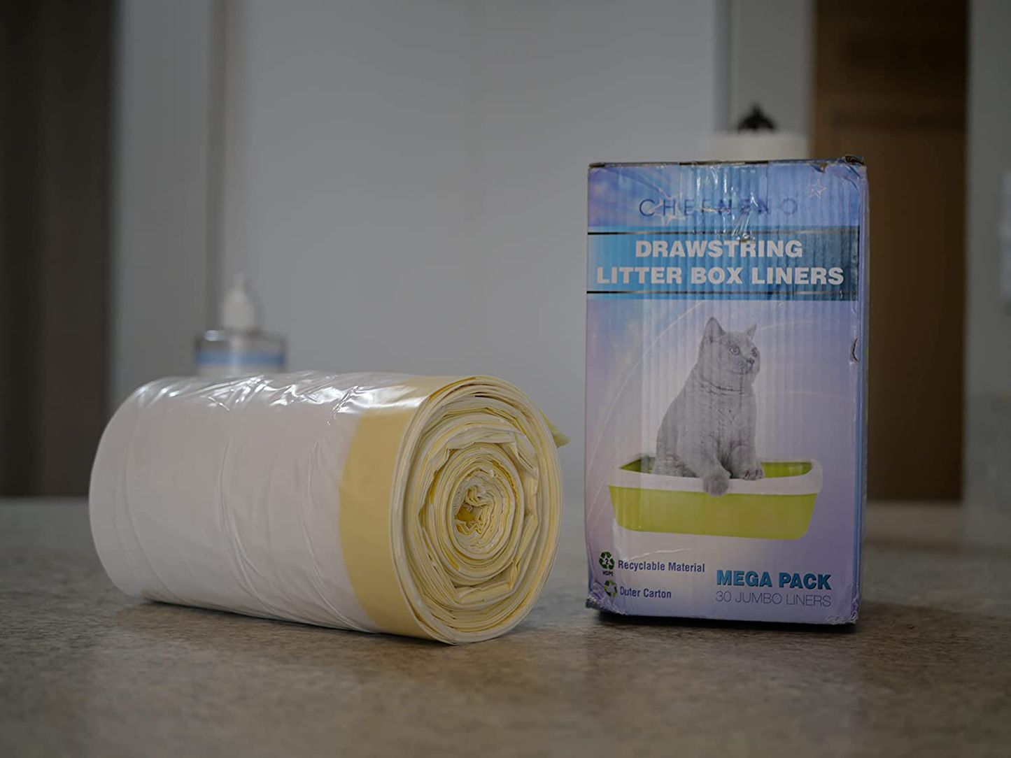 Drawstring Large Litter Box Liners, Heavy Duty Liners for Cat Litter Box (Xlarge) Animals & Pet Supplies > Pet Supplies > Cat Supplies > Cat Litter Box Liners CHEFNENO