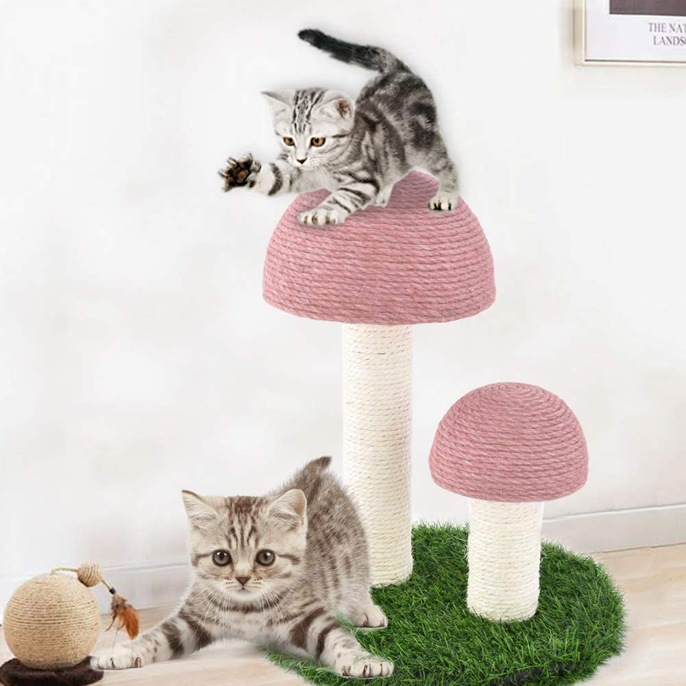 Suvuo Cat Scratching Post, Mushroom Scratching Post for Kittens & Cat, Natural Sisal Cat Scratchers for Indoor Cats Animals & Pet Supplies > Pet Supplies > Cat Supplies > Cat Furniture Suvuo