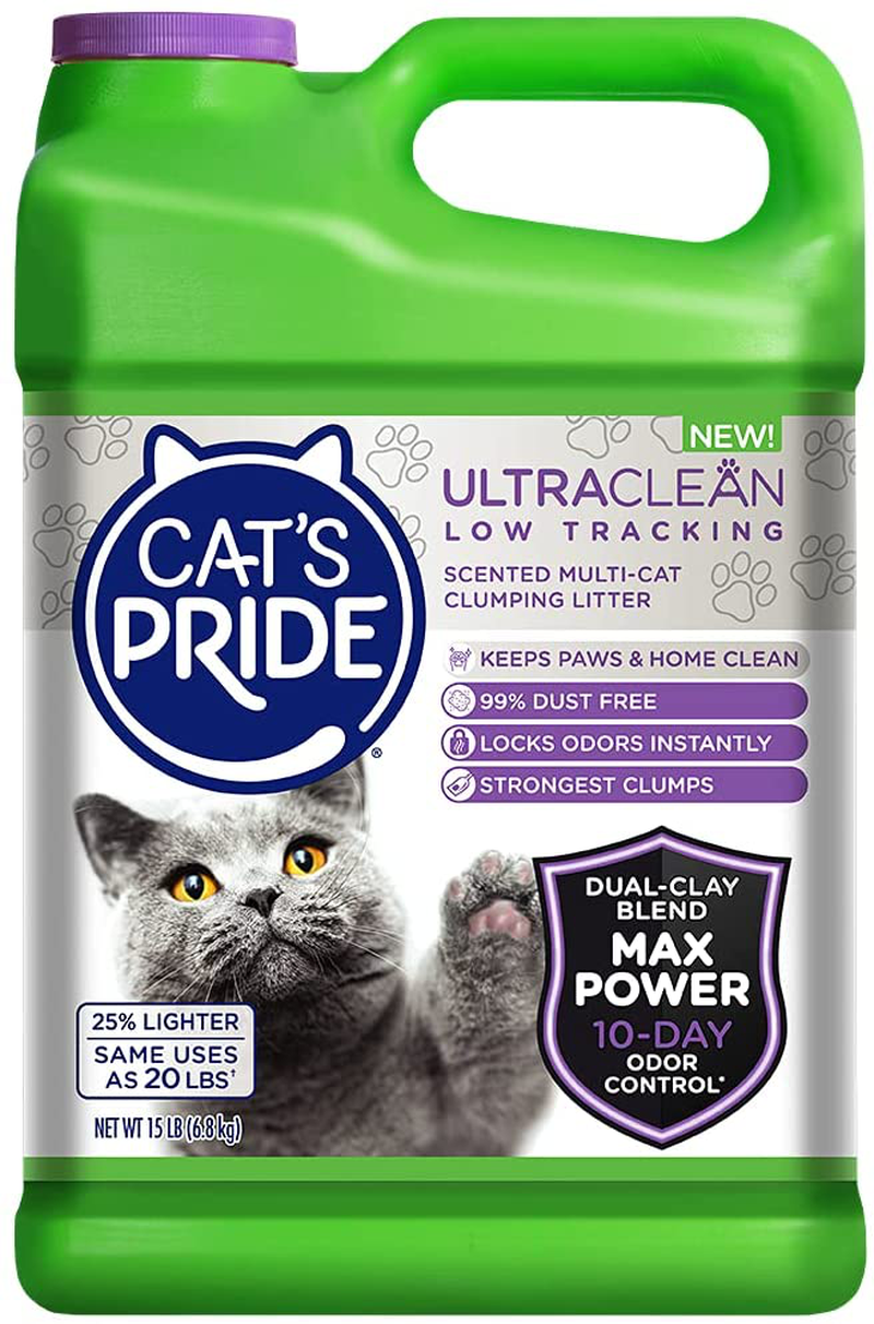 Cat’S Pride Ultra Clean Low Tracking Multi-Cat Clumping Litter 15 Pounds Animals & Pet Supplies > Pet Supplies > Cat Supplies > Cat Litter Cat's Pride Scented