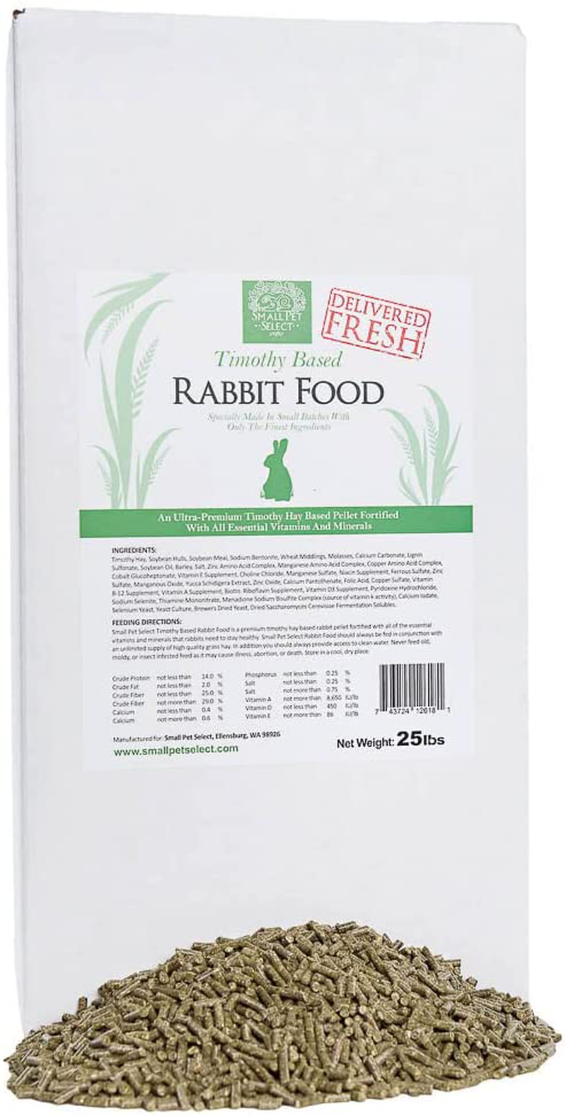 Small Pet Select Rabbit Food Pellets Animals & Pet Supplies > Pet Supplies > Small Animal Supplies > Small Animal Food Small Pet Select 25 Pound (Pack of 1)