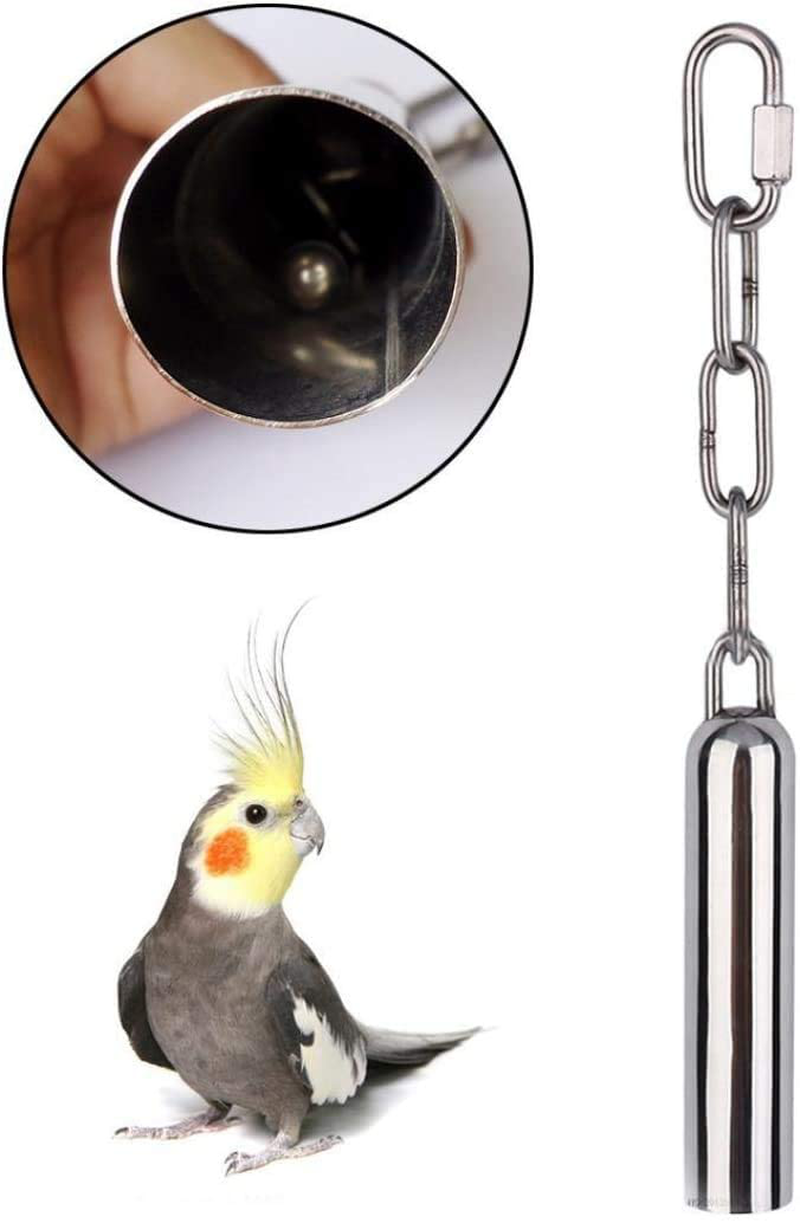 Generies ITTUNLY Stainless Steel Bell Bird Toys,Hanging Chew Toy for Parrot, Macaw, African Greys, Cockatiels Heavy Duty Bird Cage Stand Toys Animals & Pet Supplies > Pet Supplies > Bird Supplies > Bird Cages & Stands Generies