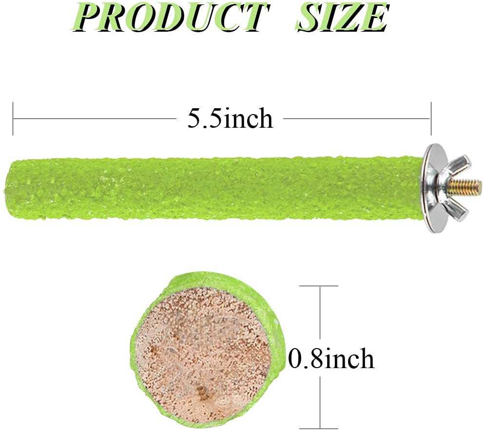 Hamiledyi Parrot Perch Stand Toy, Bird Cage Perch Toy,Natural Paw Grinding Stick for Medium Parrots, Parakeets, Cockatiels, Lovebirds Chewing Stick Animals & Pet Supplies > Pet Supplies > Bird Supplies > Bird Ladders & Perches Hamiledyi